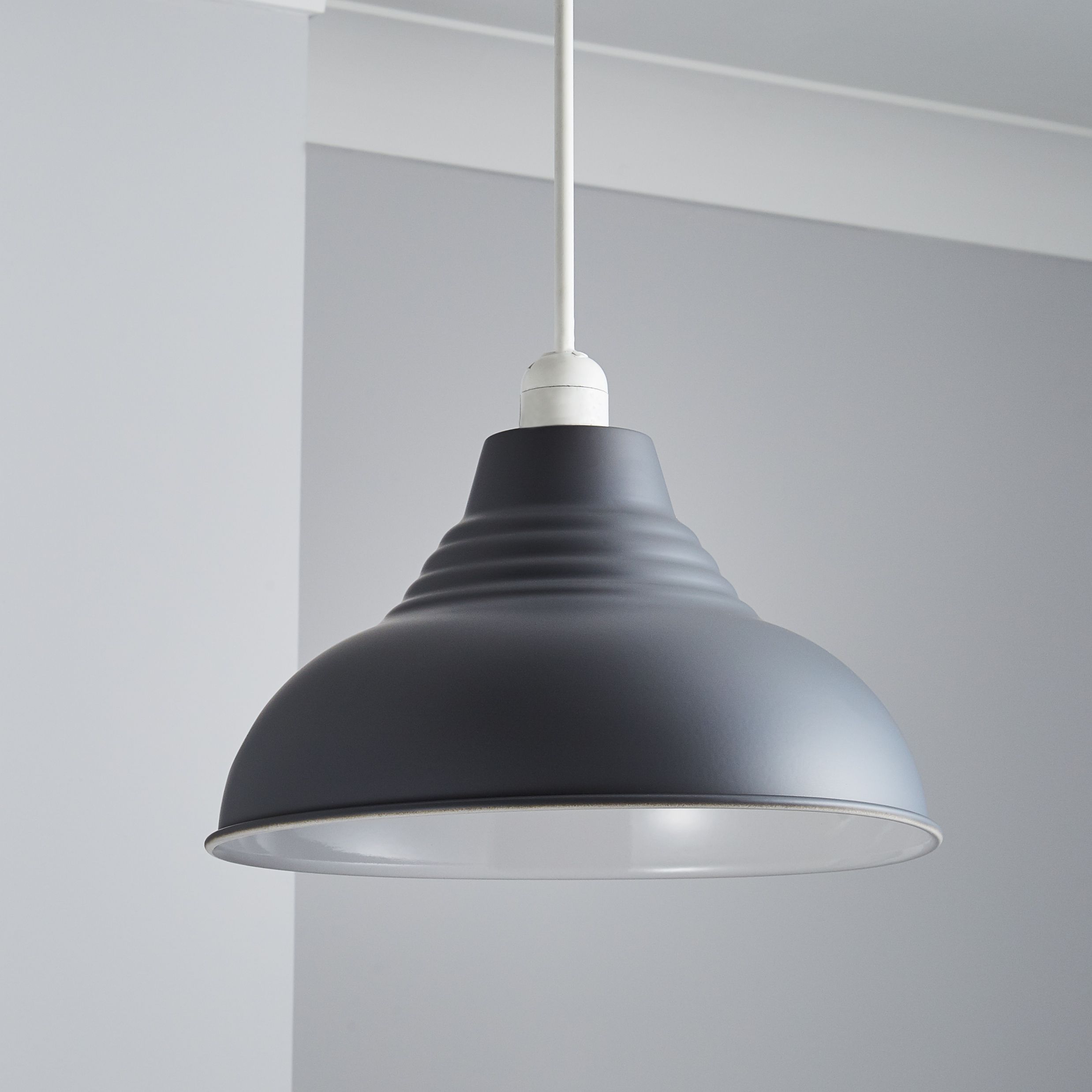 Inlight Lucia Grey pendant Round Light shade (D)30cm