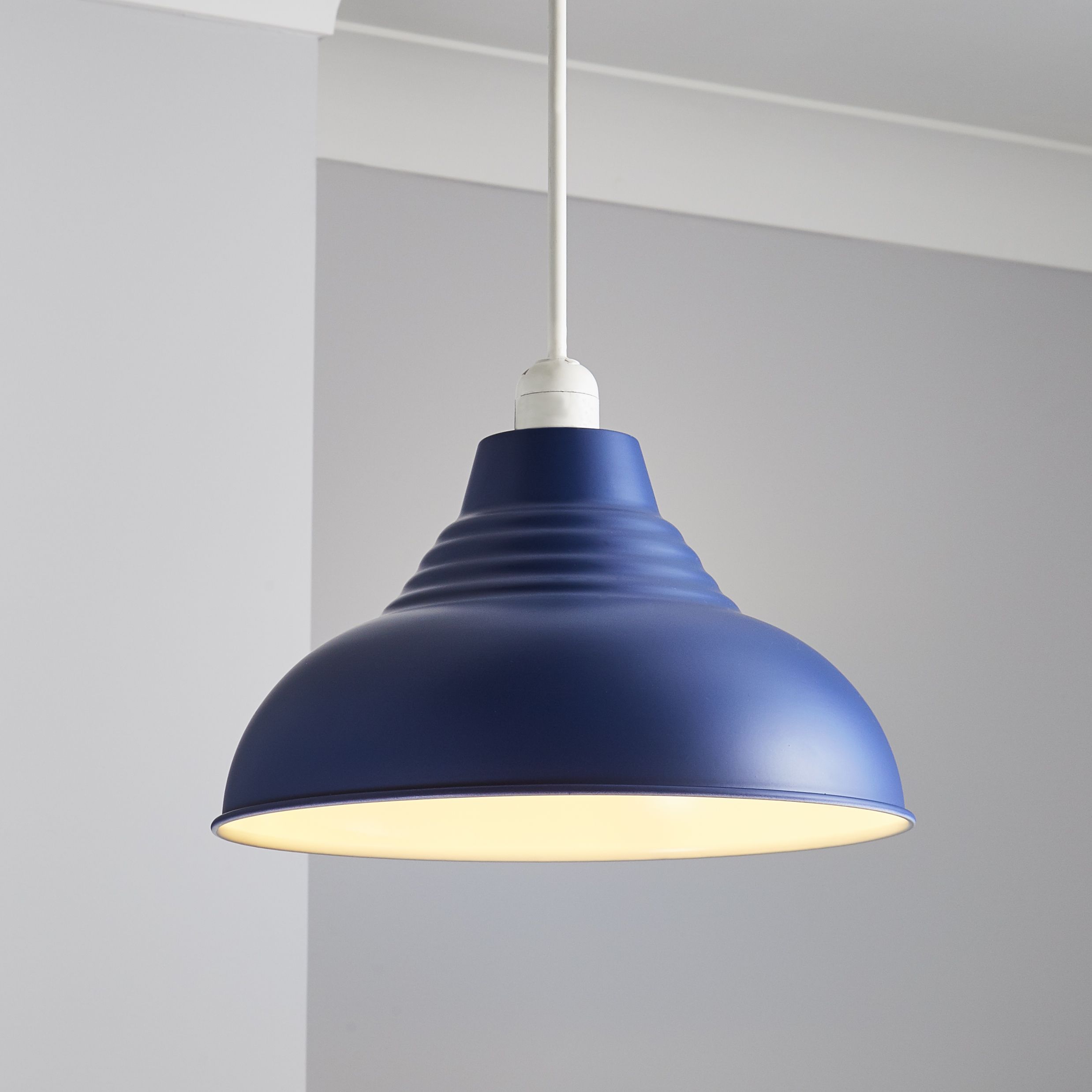 Navy glass store pendant light