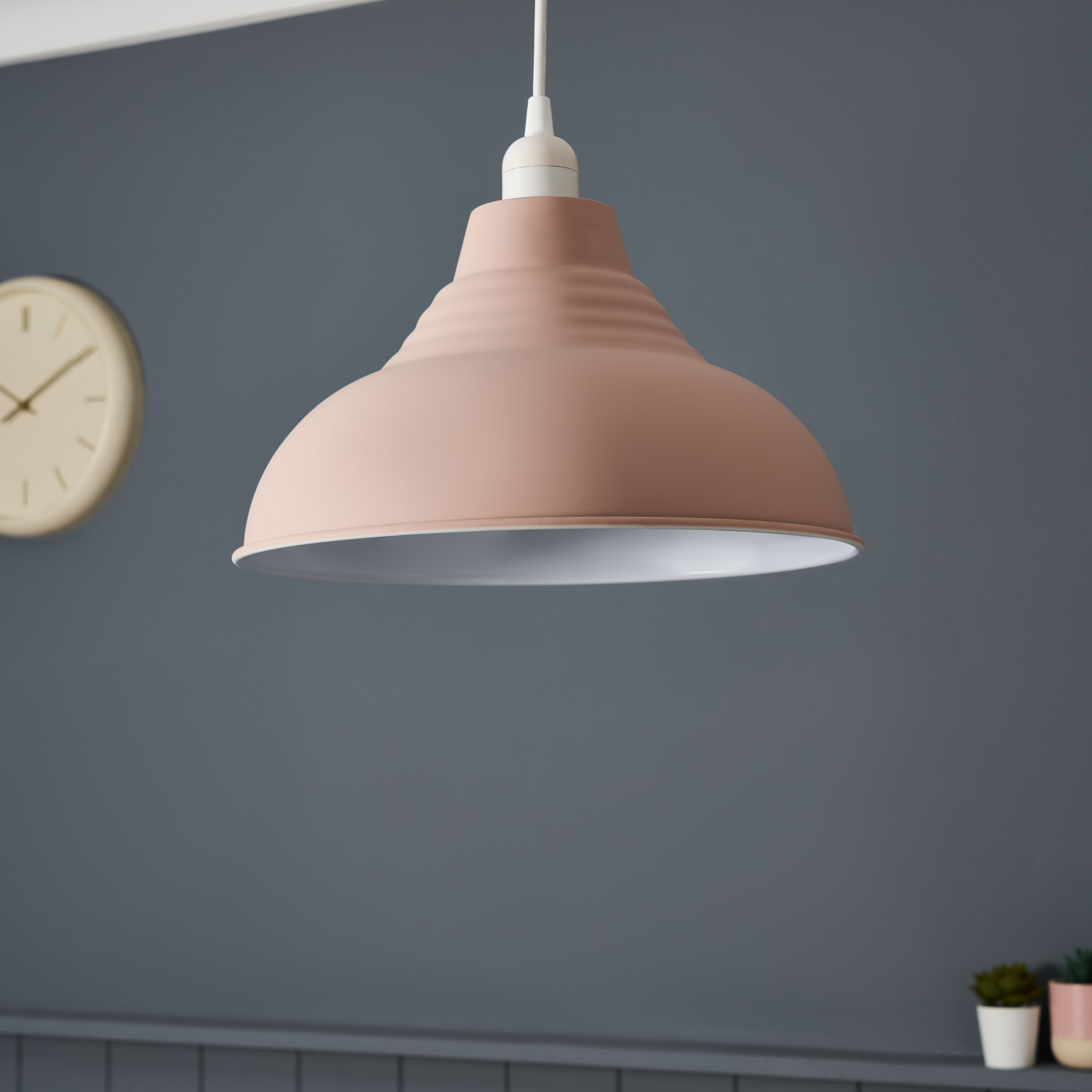 Inlight Lucia Printed Rose Pink Round Lamp shade (D)30cm