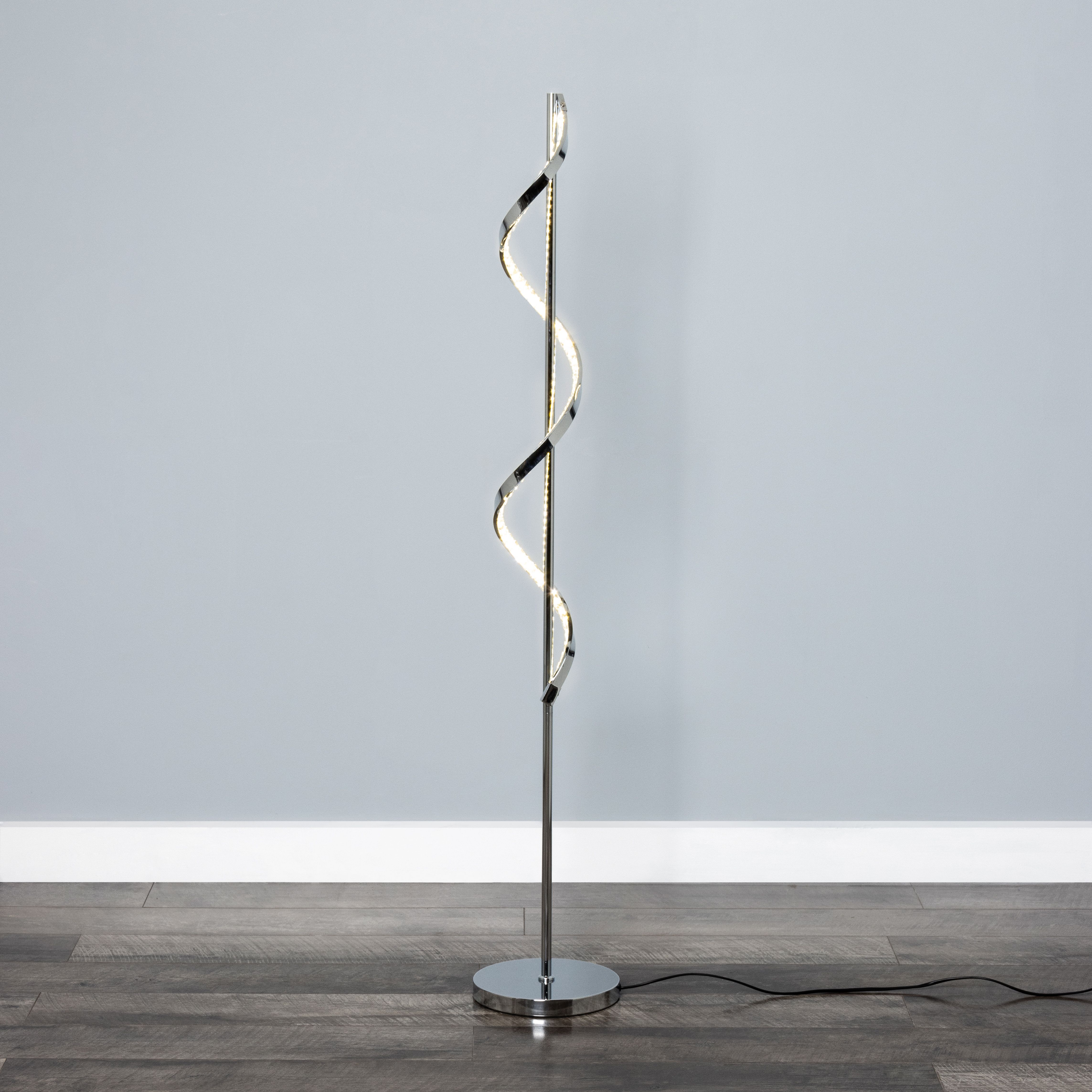 Inlight Luna Contemporary Chrome effect LED Floor lamp