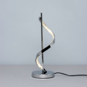 Inlight Luna Contemporary Polished Chrome effect Integrated LED Table lamp