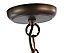 Inlight Manning Chandelier bronze effect 5 Lamp Pendant ceiling light
