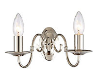 Inlight Manning Curled polished nickel effect Double wall light