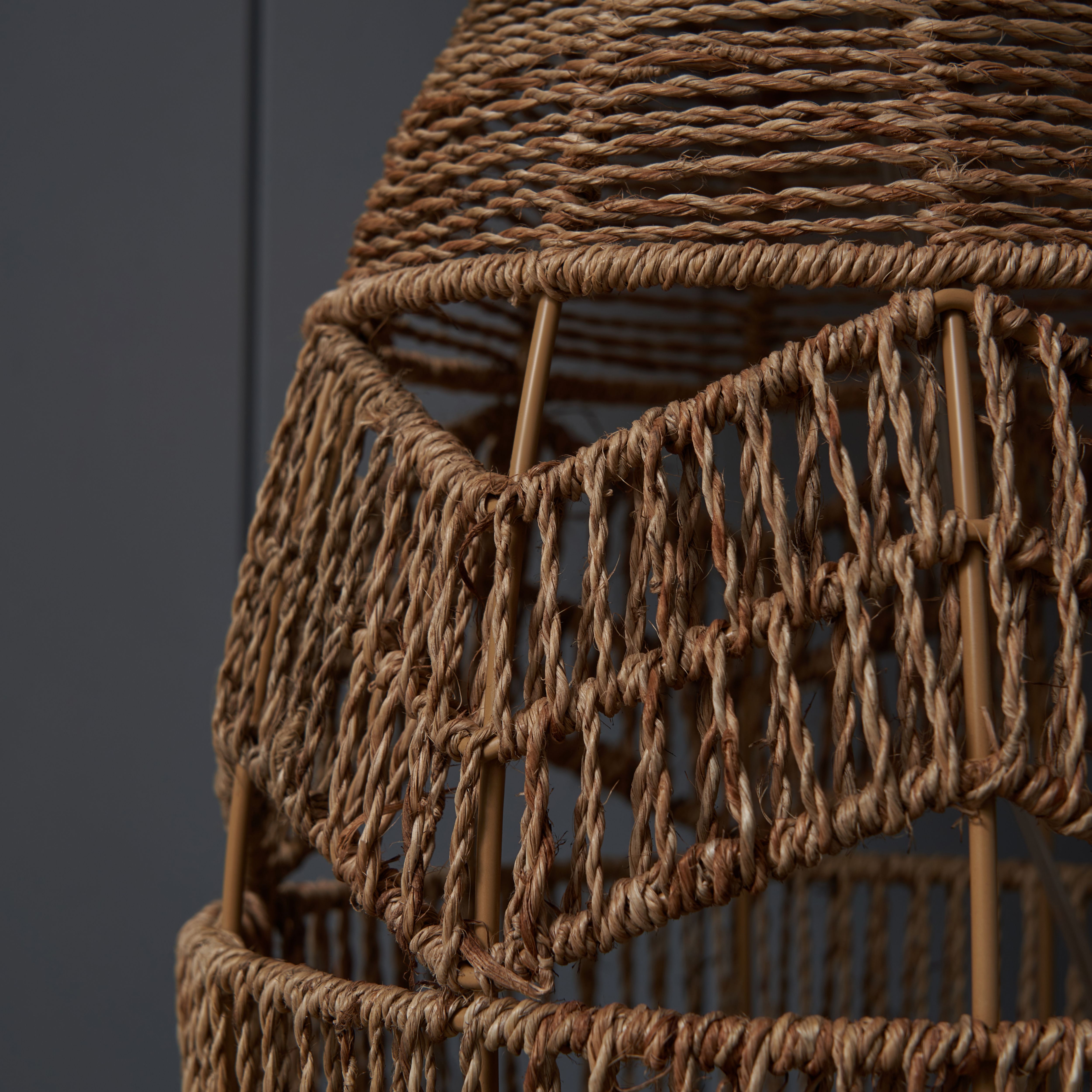 Inlight Marfil String Round Matt Natural Rattan effect Table lamp