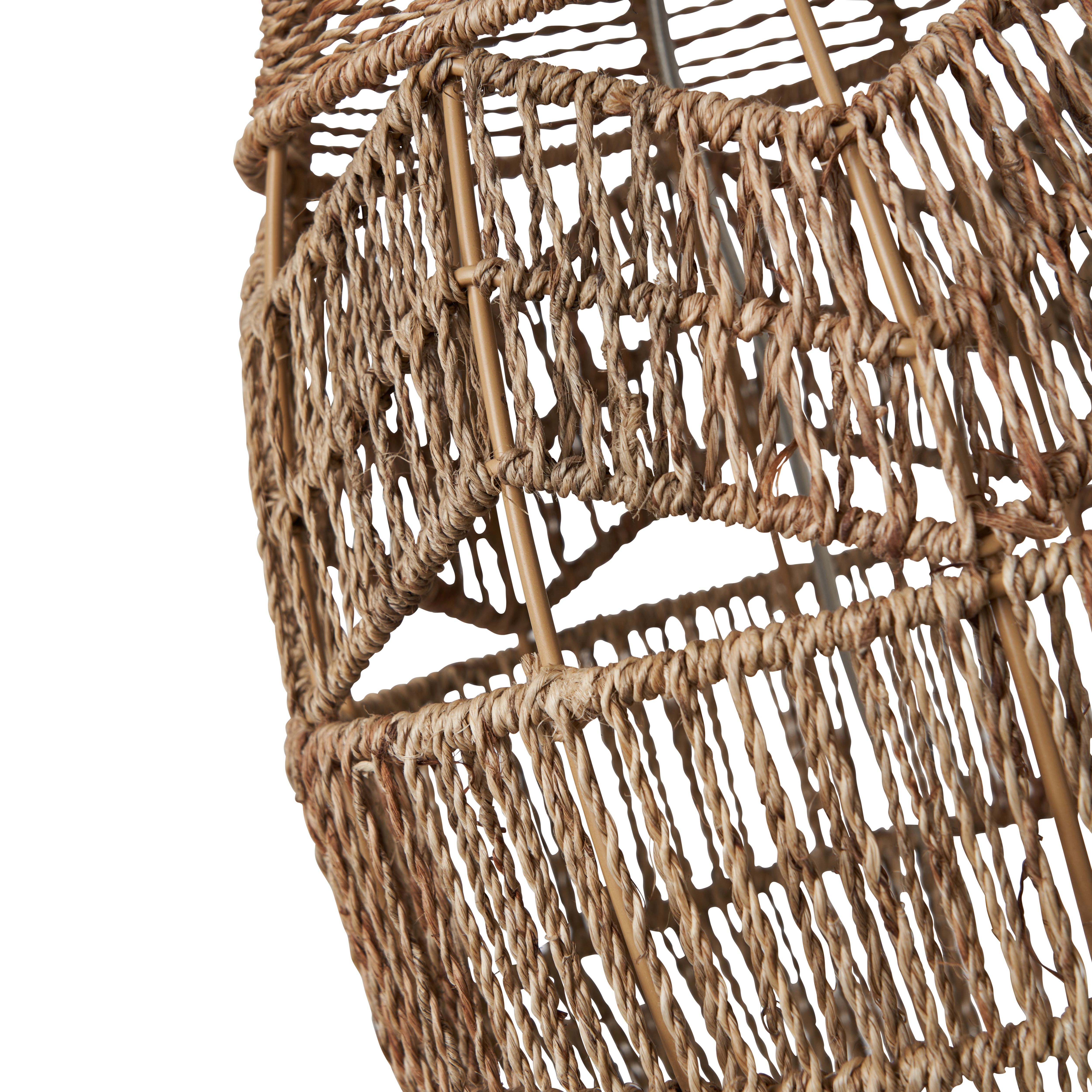 Inlight Marfil String Round Matt Natural Rattan effect Table lamp