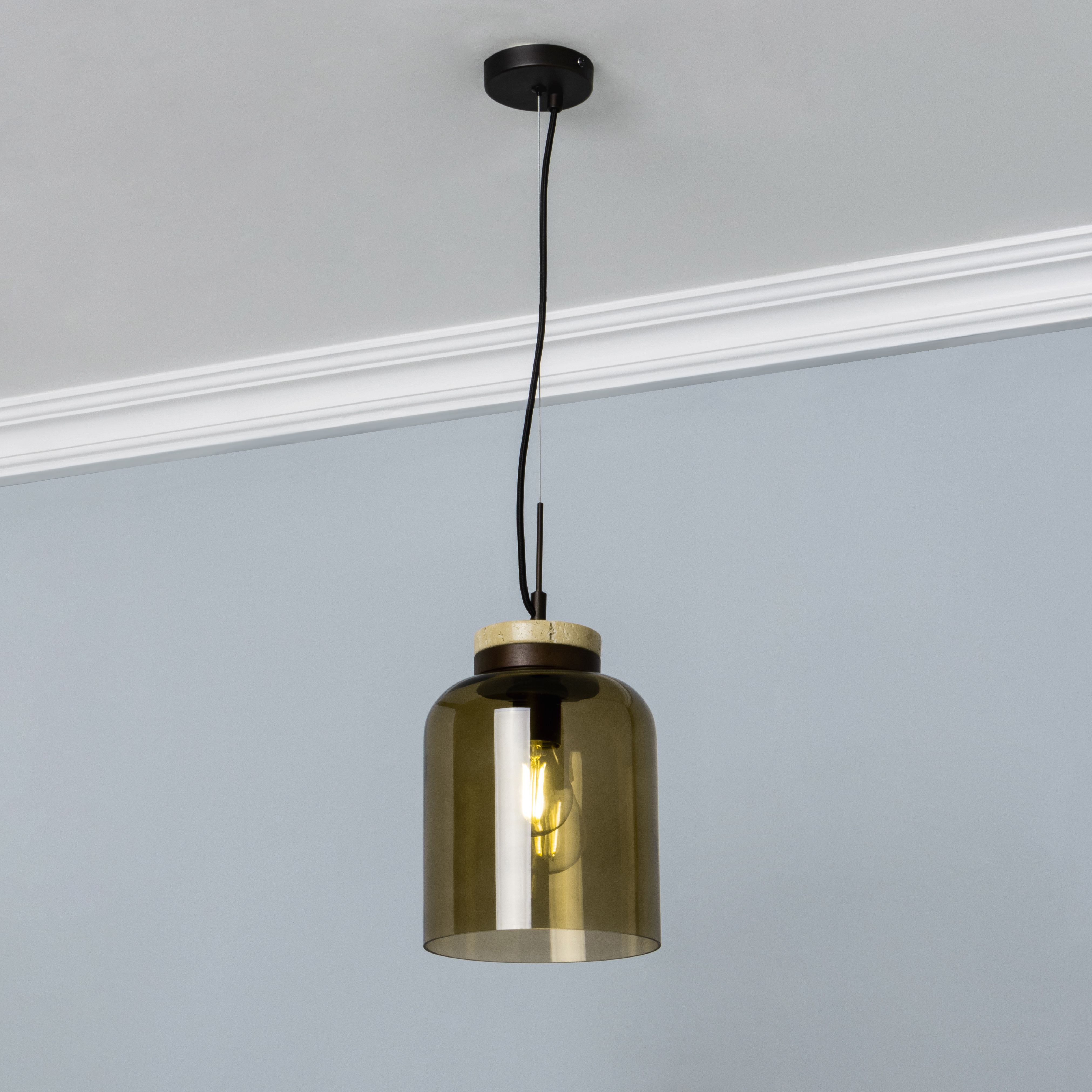 Inlight Matt Antique Bronze effect Pendant ceiling light, (Dia)200mm