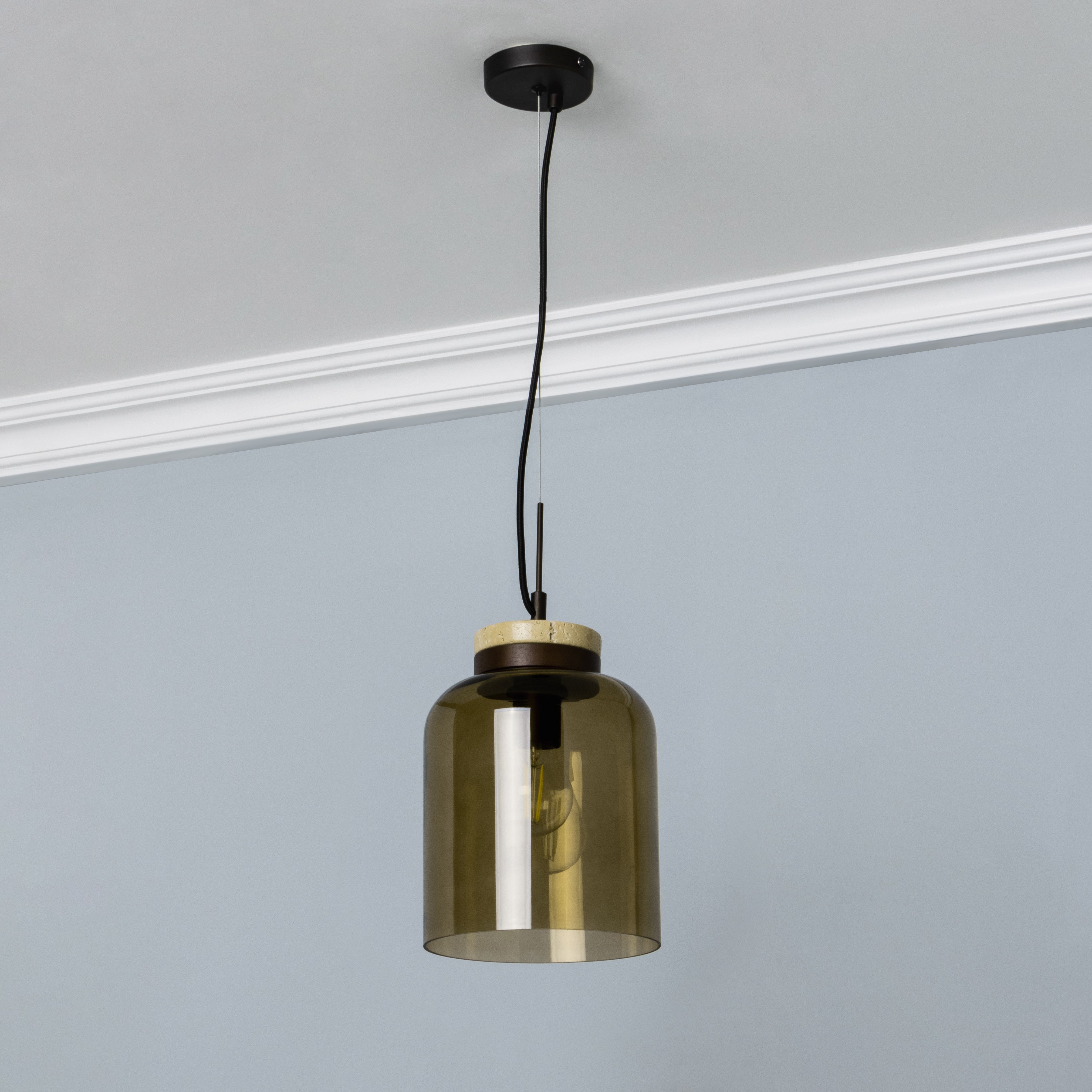 Inlight Matt Antique Bronze effect Pendant ceiling light, (Dia)200mm