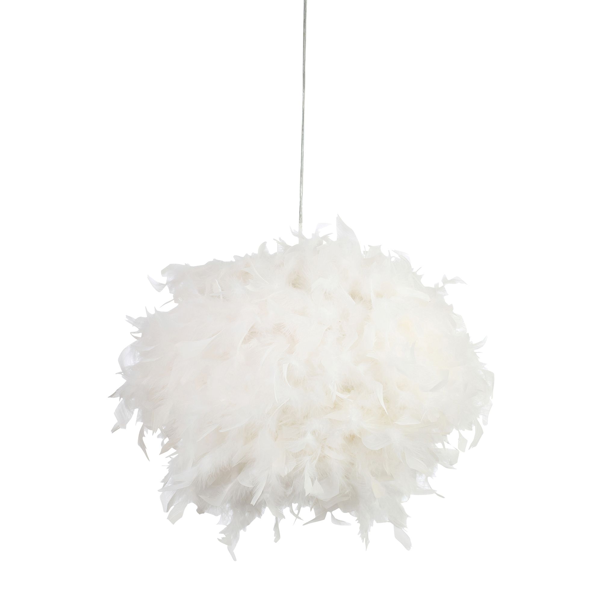 Fluffy lamp store shade white