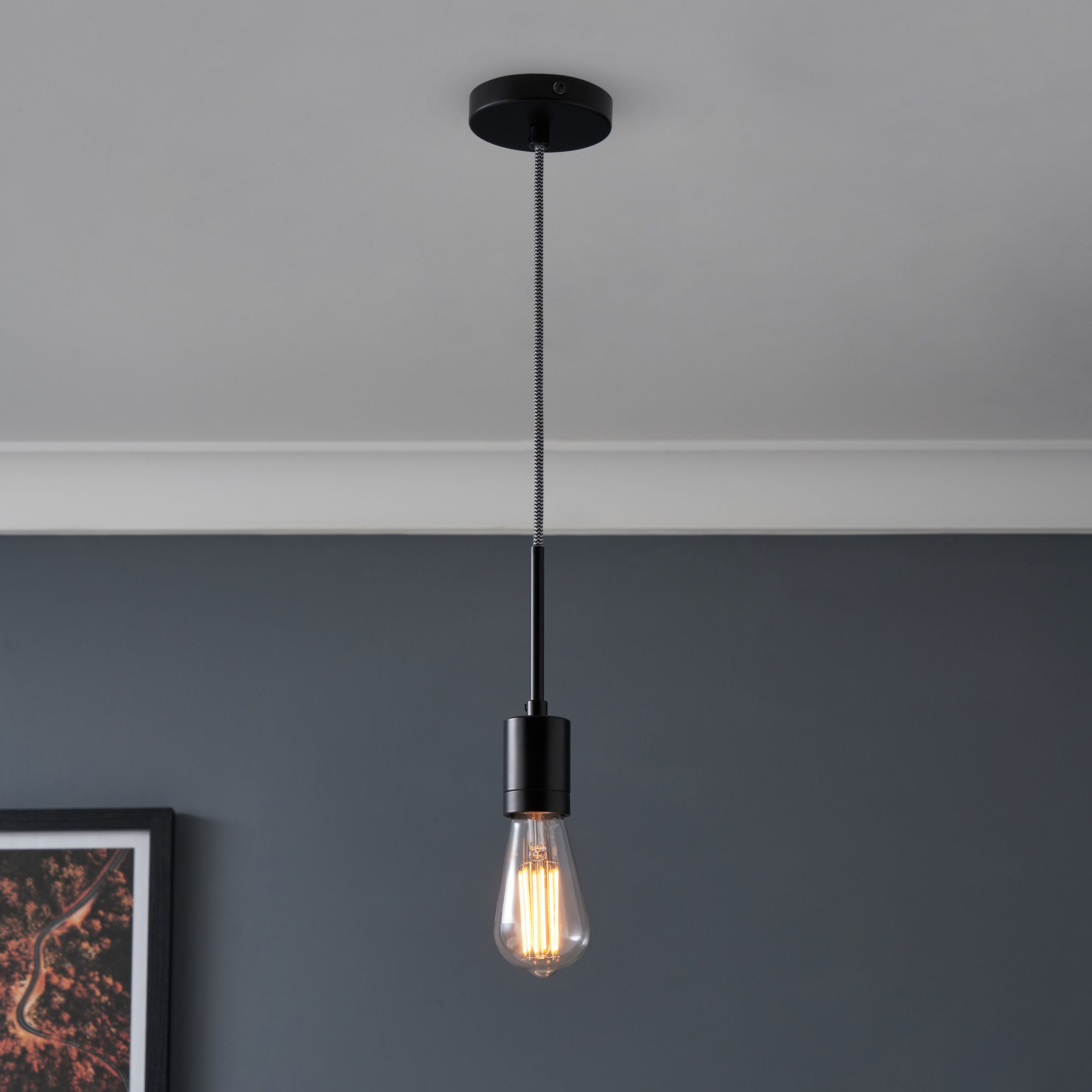 Inlight Mirim Black & White E27 Cable light set (L)880mm