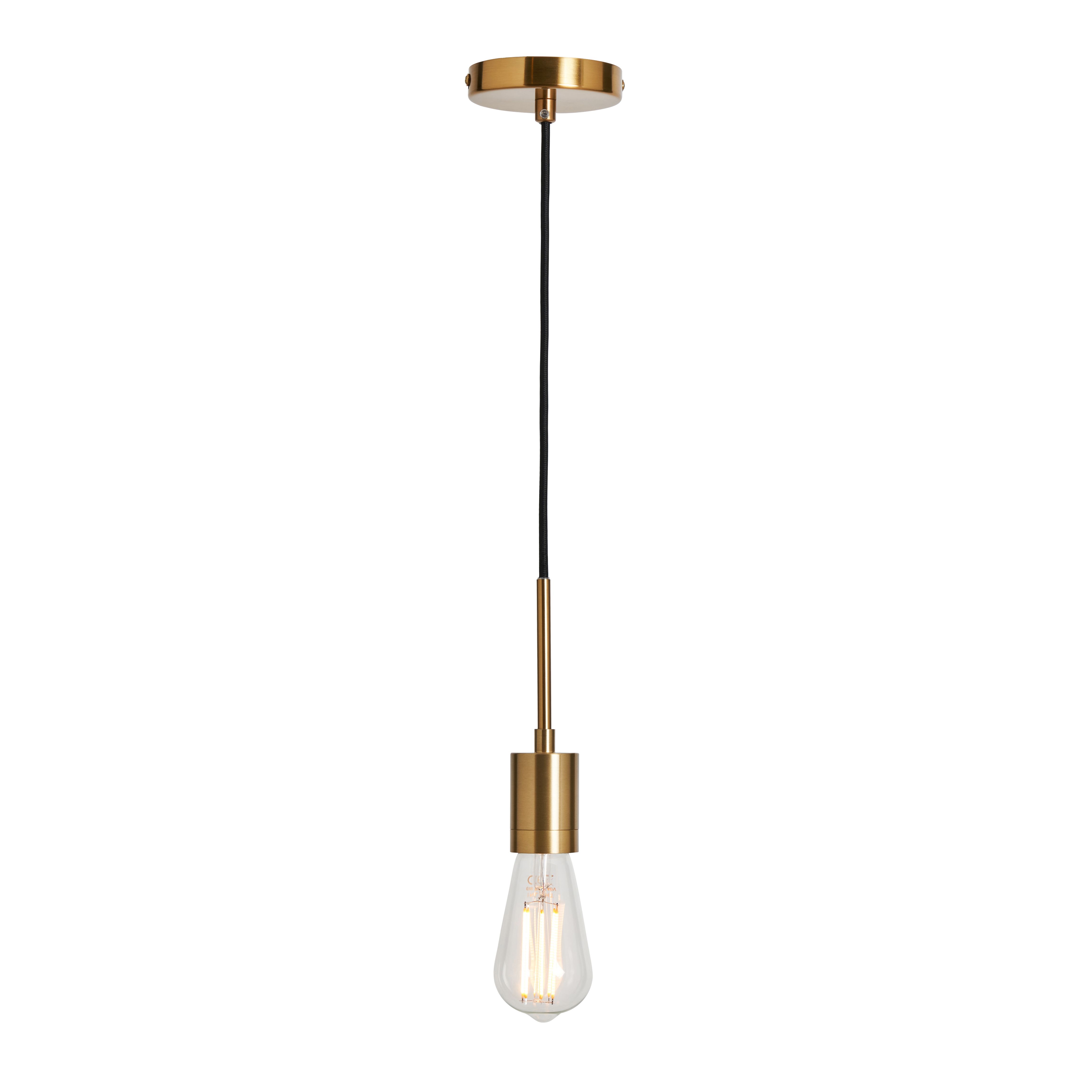 Inlight Mirim Brass effect E27 Cable light set (L)880mm