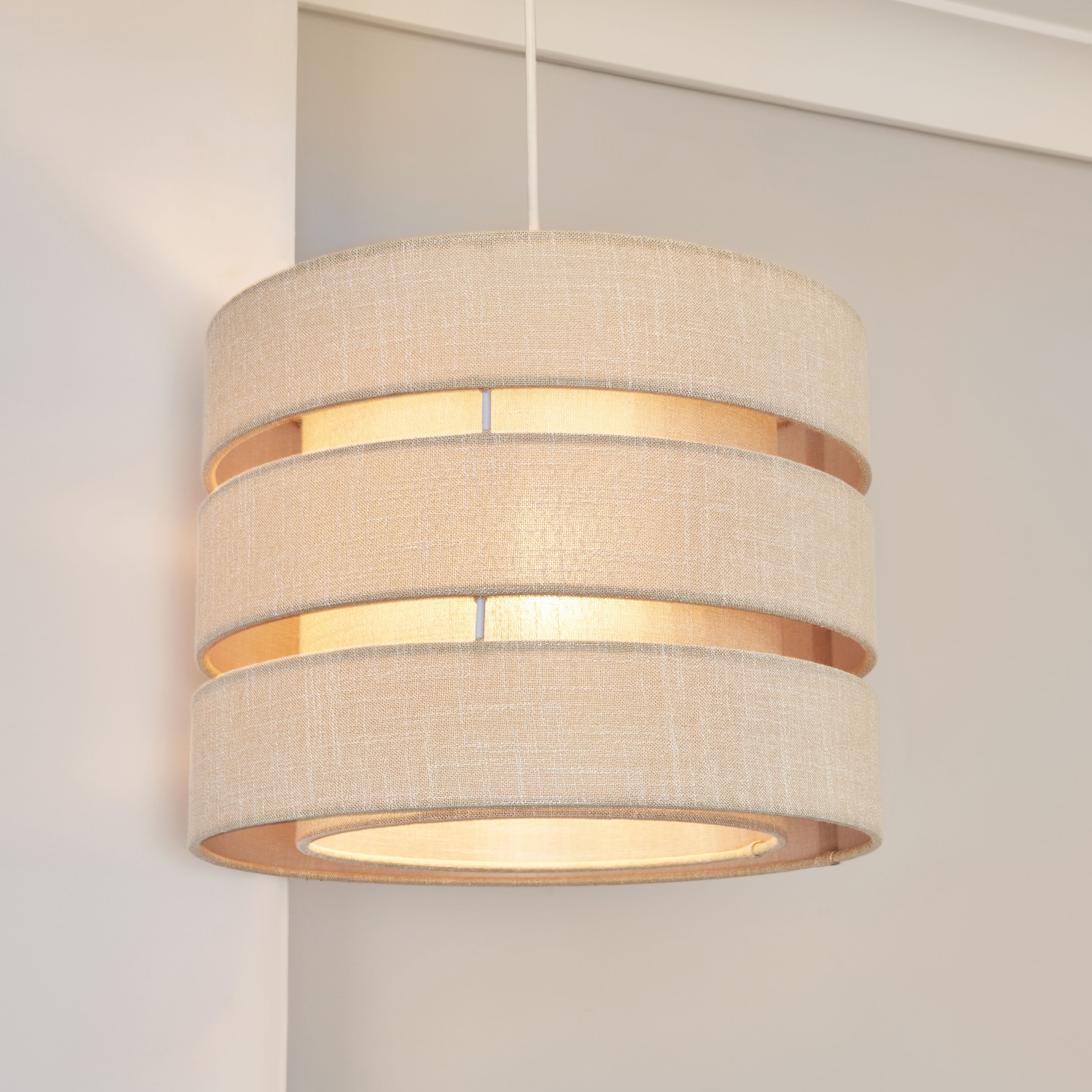 Inlight Natural Woven effect Slubby Light shade (D)28cm