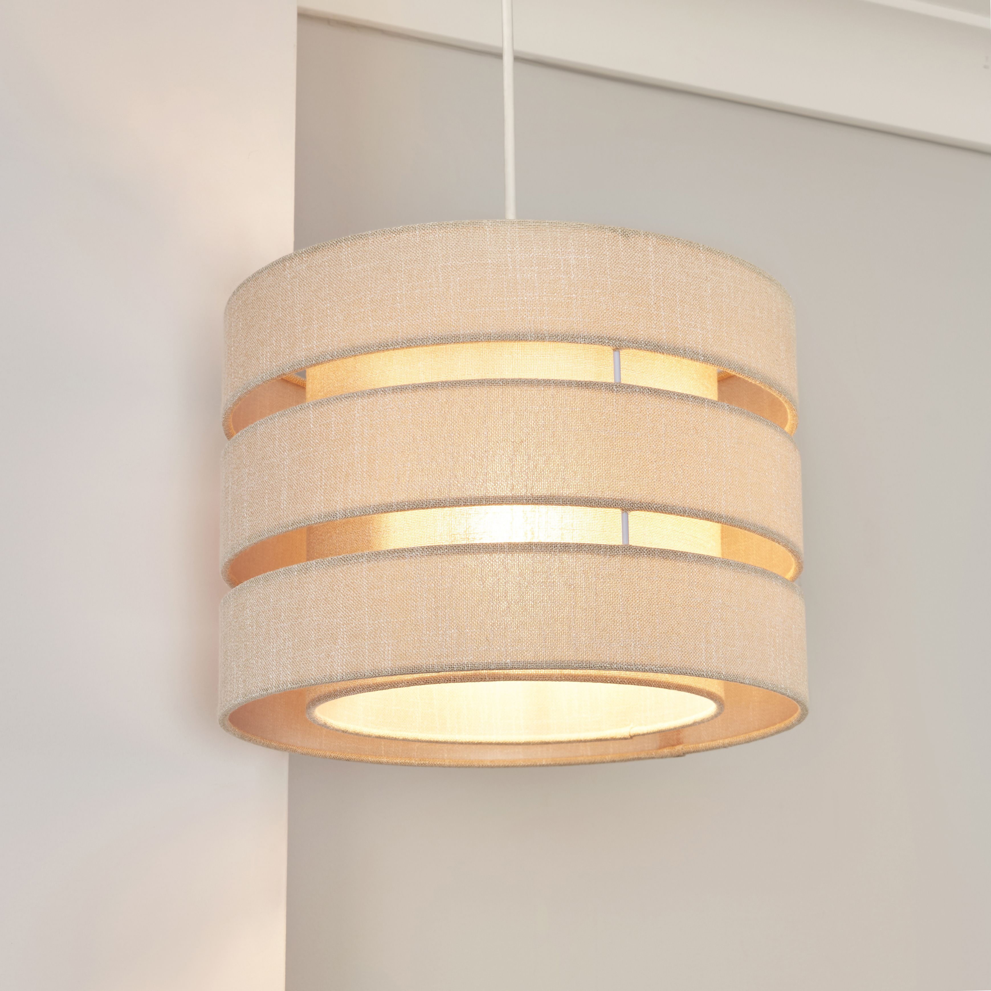 Inlight Natural Woven effect Slubby Light shade (D)33cm