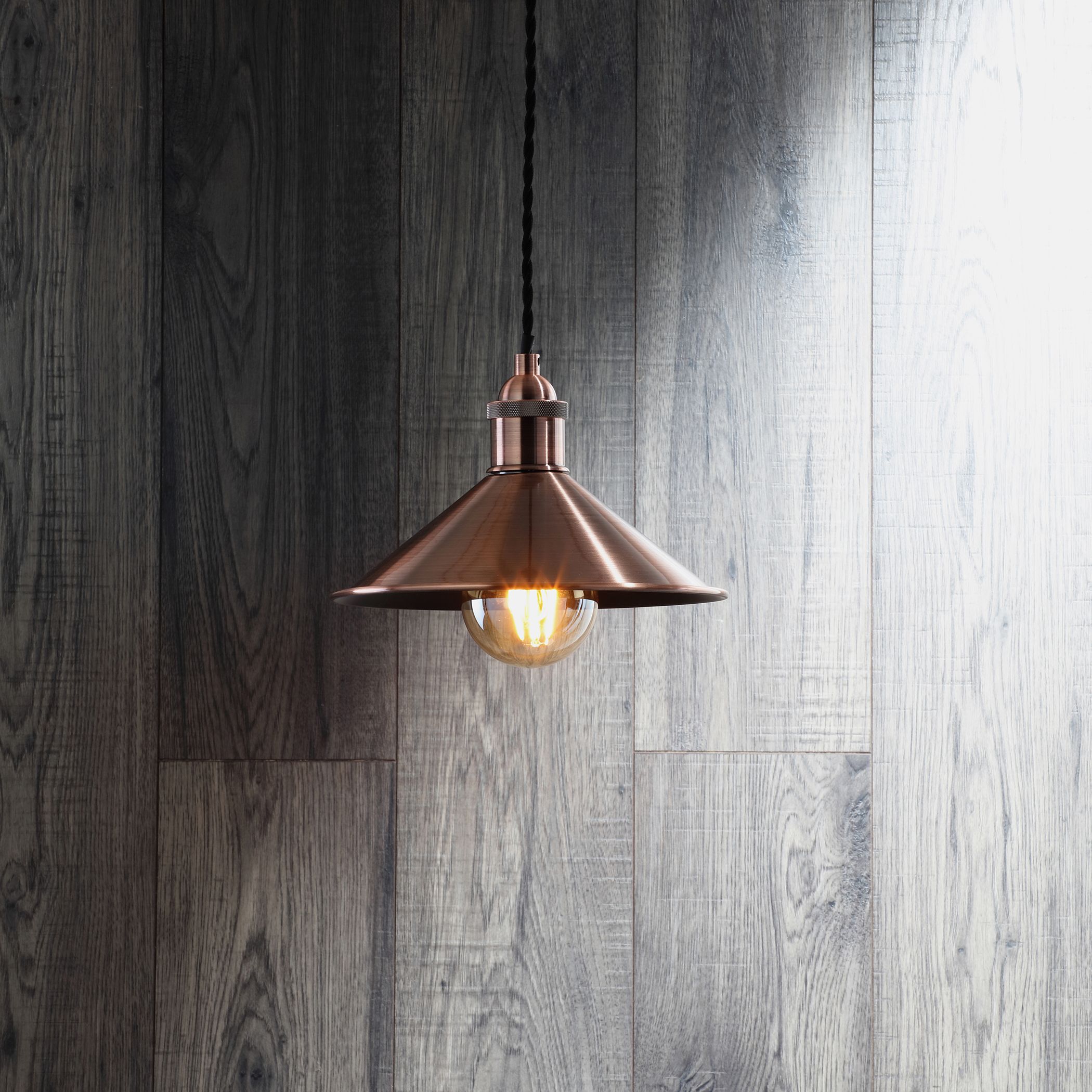 Inlight Oberon Copper effect E27 Pendant set