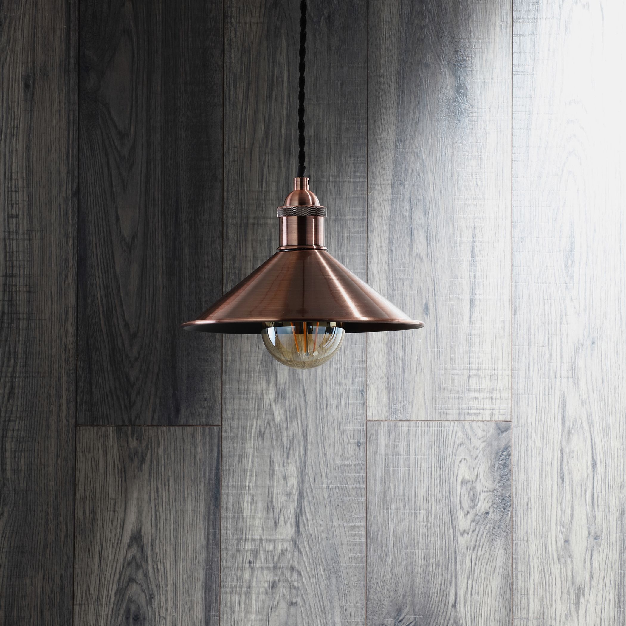 Inlight Oberon Copper effect E27 Pendant set