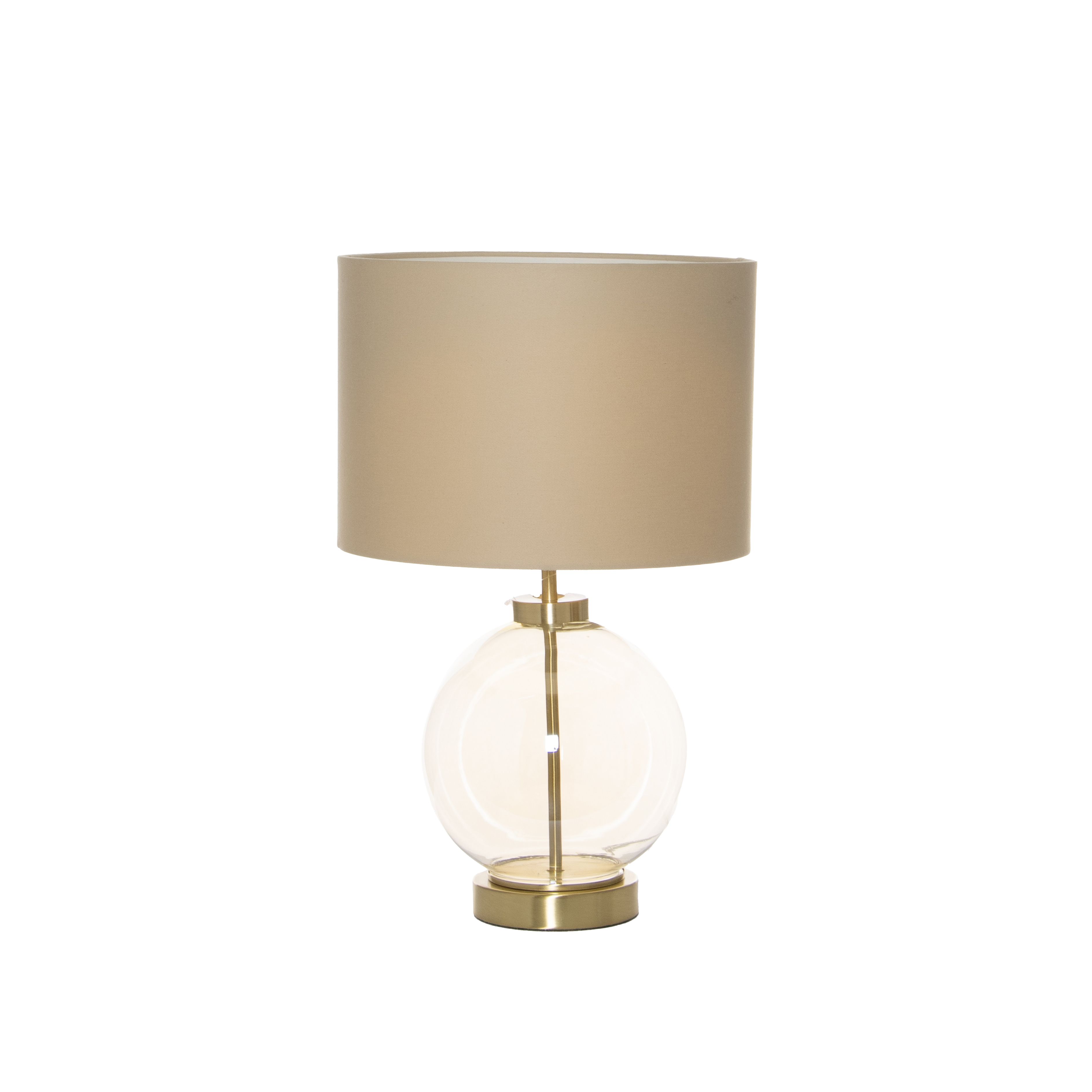 Inlight Palais Satin Champagne Brass effect Round Table lamp