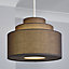 Inlight Palma Grey Tiered Lamp shade (D)30cm