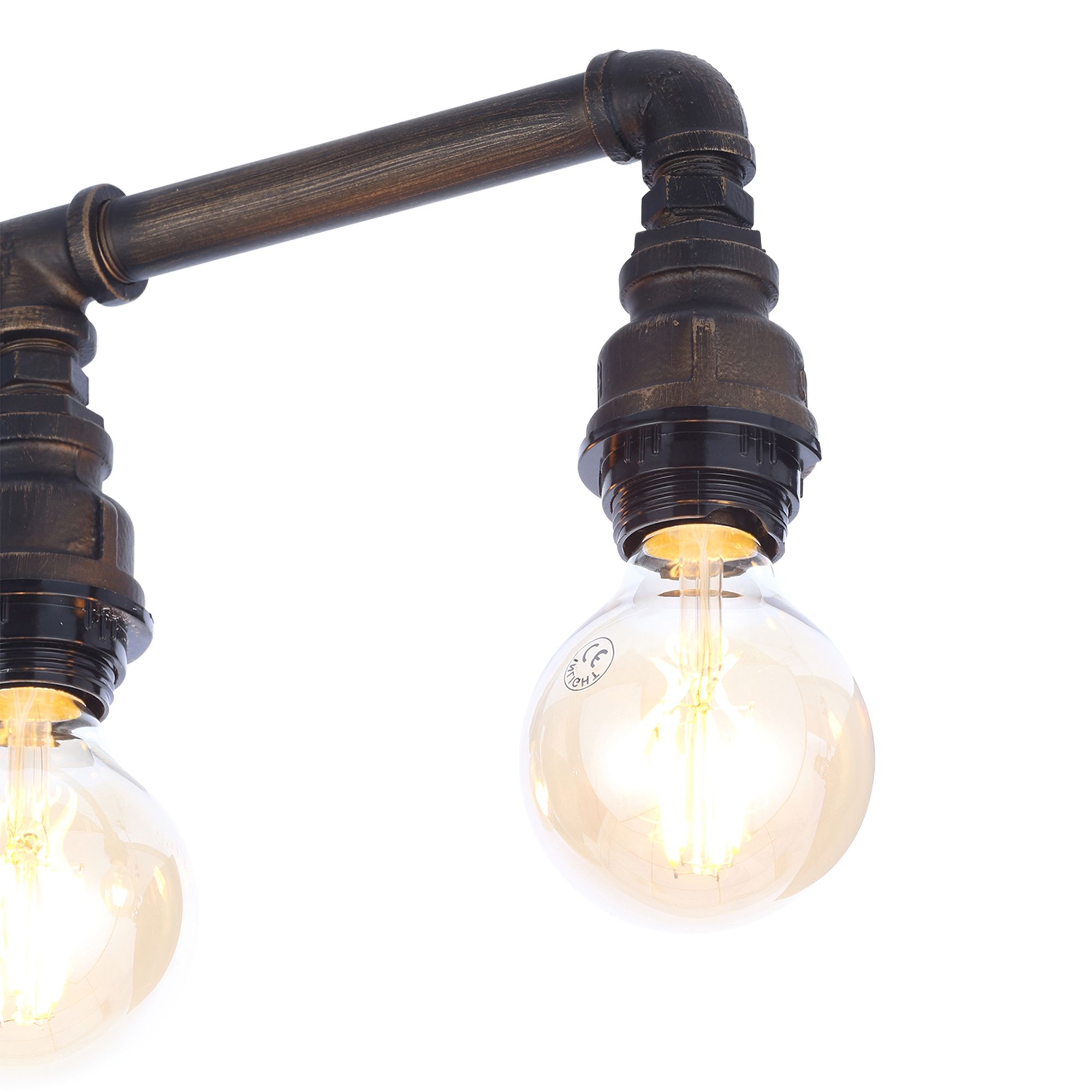 Inlight Parel Pendant Iron Bronze effect 4 Lamp Ceiling light