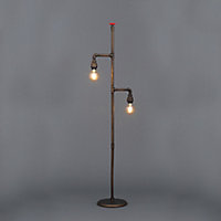 Inlight Parel Pipe Bronze effect Floor lamp