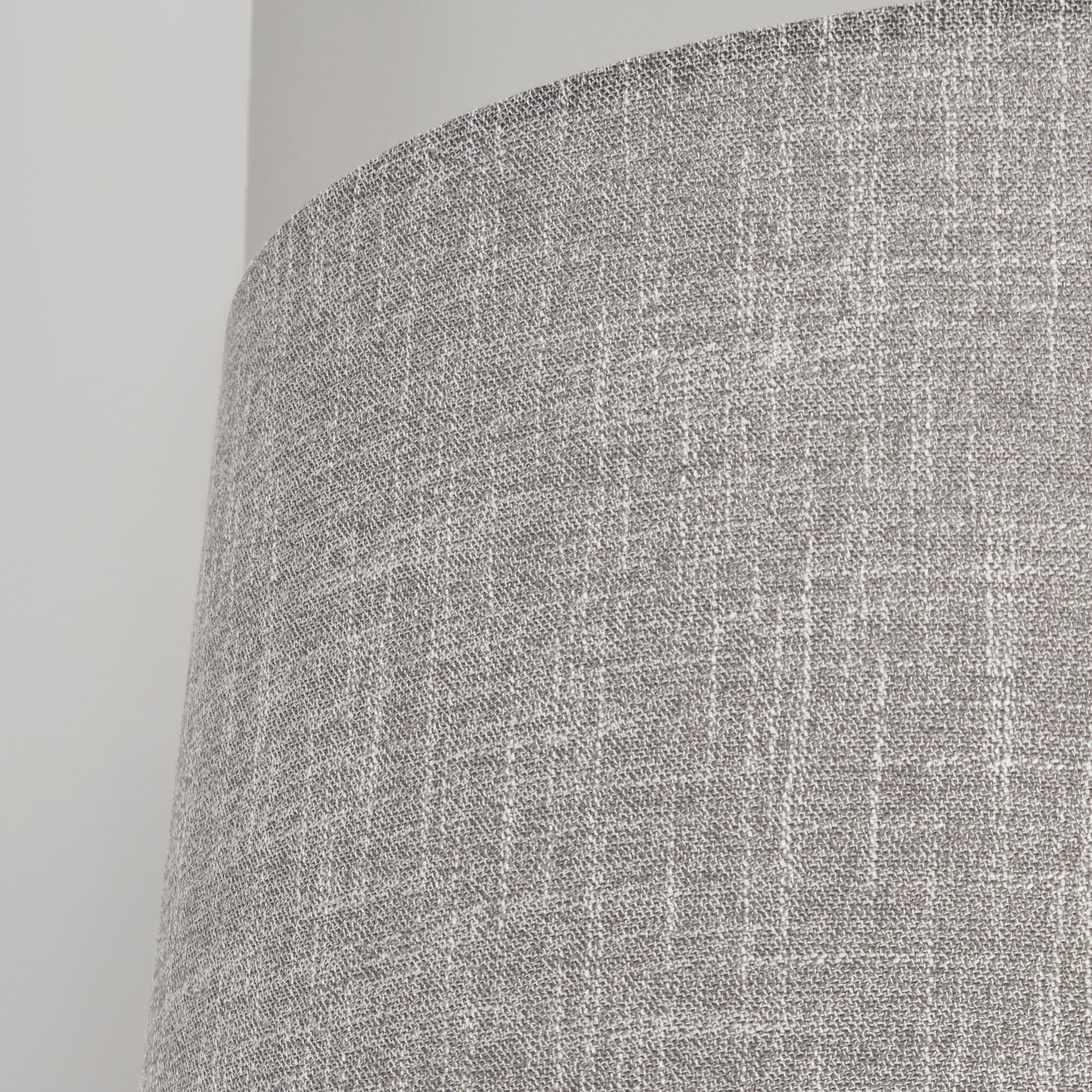 Inlight Petra Dark Grey Woven effect Slubby Cylinder Light shade (D)40cm