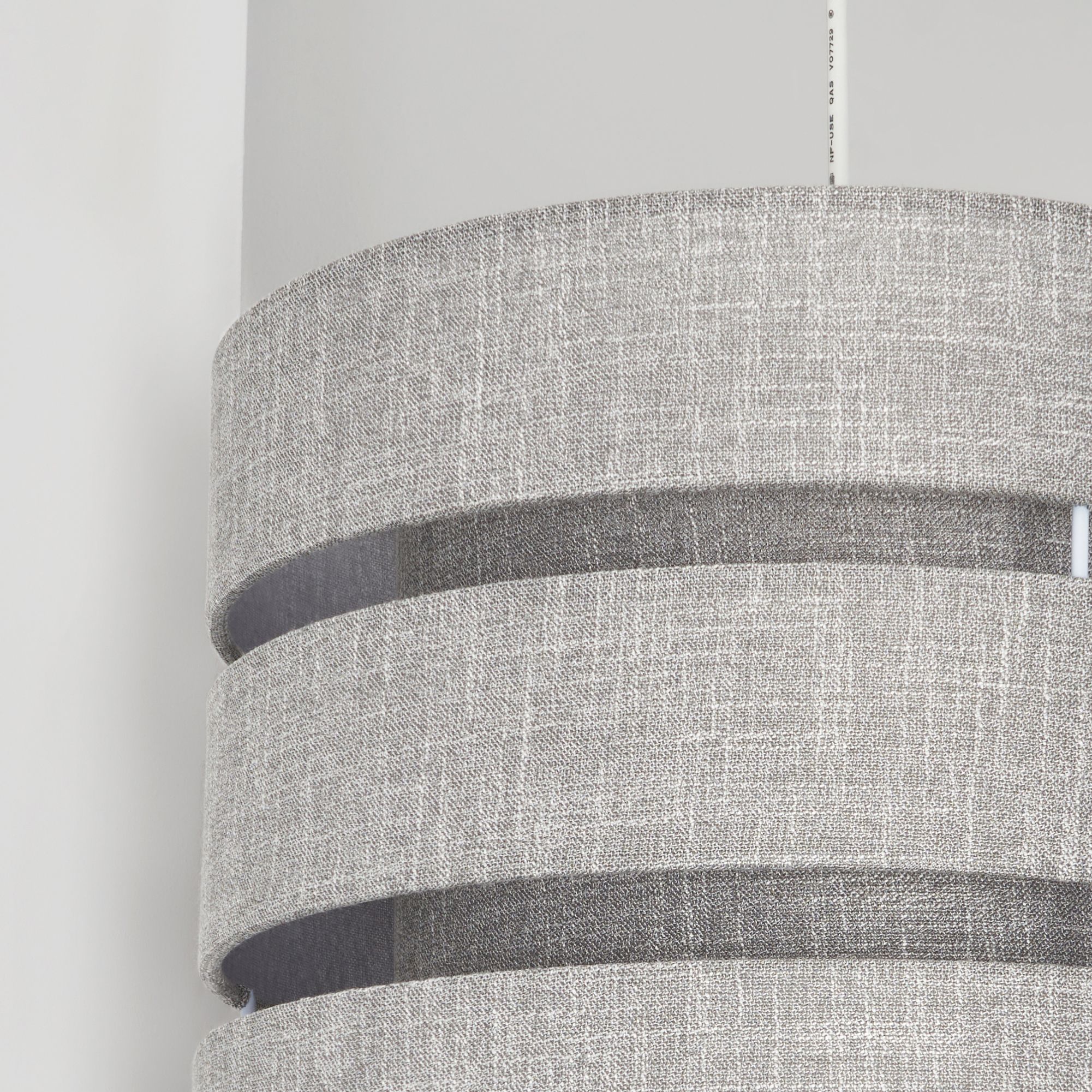Inlight Petra Dark Grey Woven effect Slubby Trio Cylinder Light shade (D)33cm