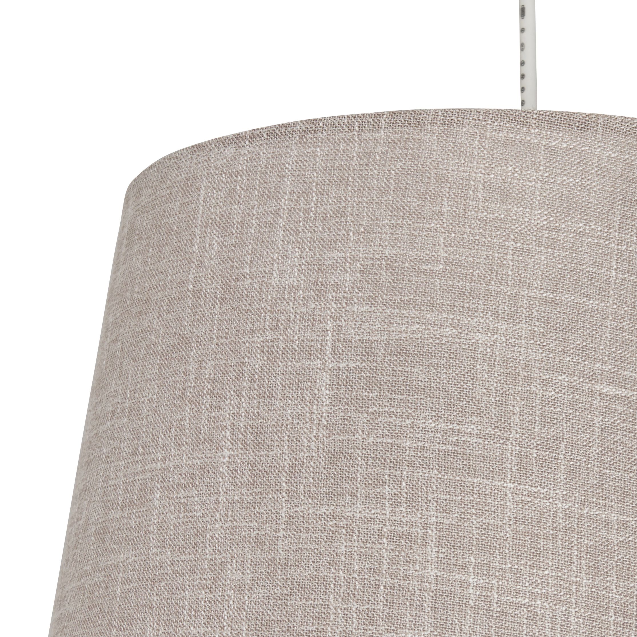 Inlight Petra Light Grey Woven effect Slubby Cylinder Light shade (D)30cm