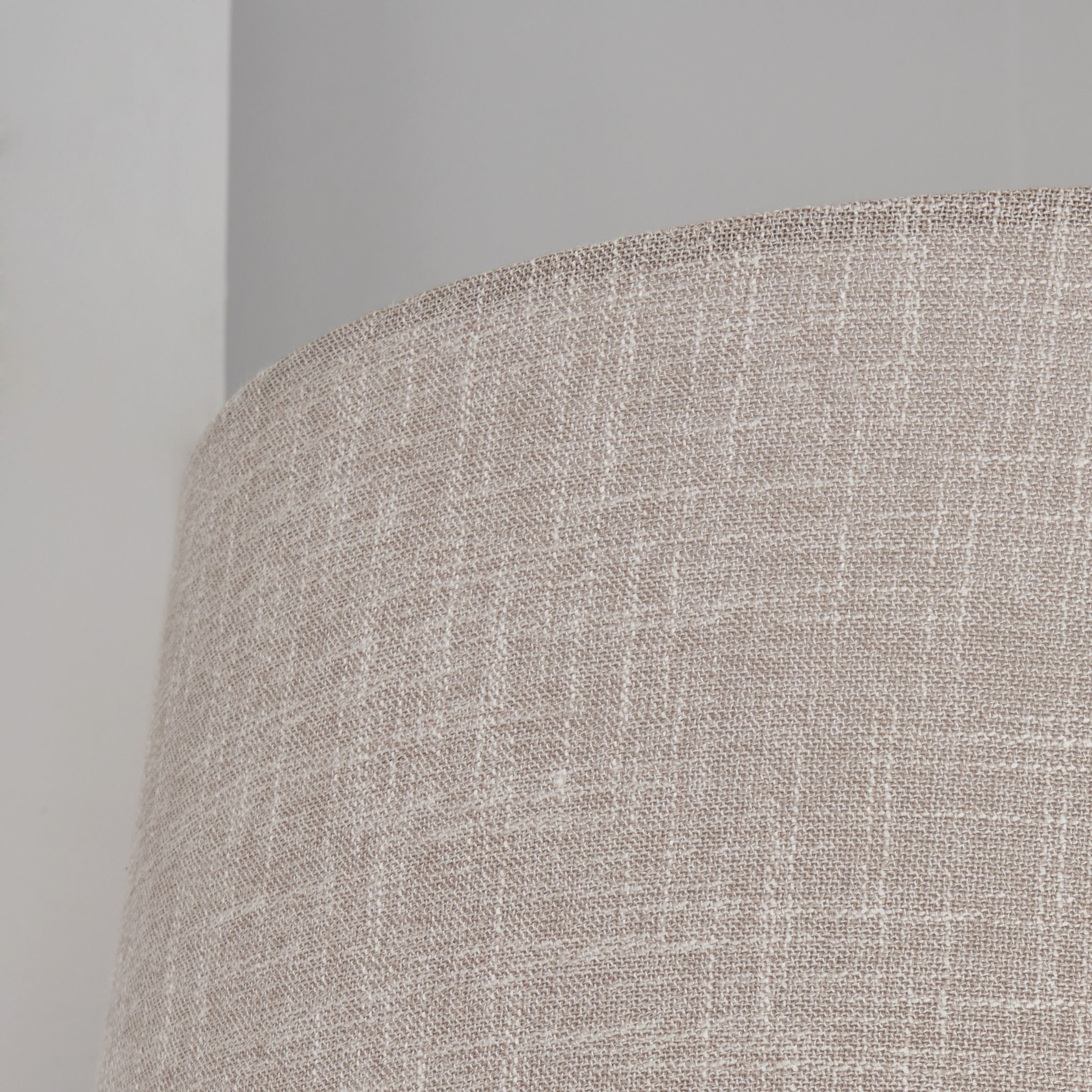 Inlight Petra Light Grey Woven effect Slubby Cylinder Light shade (D)40cm