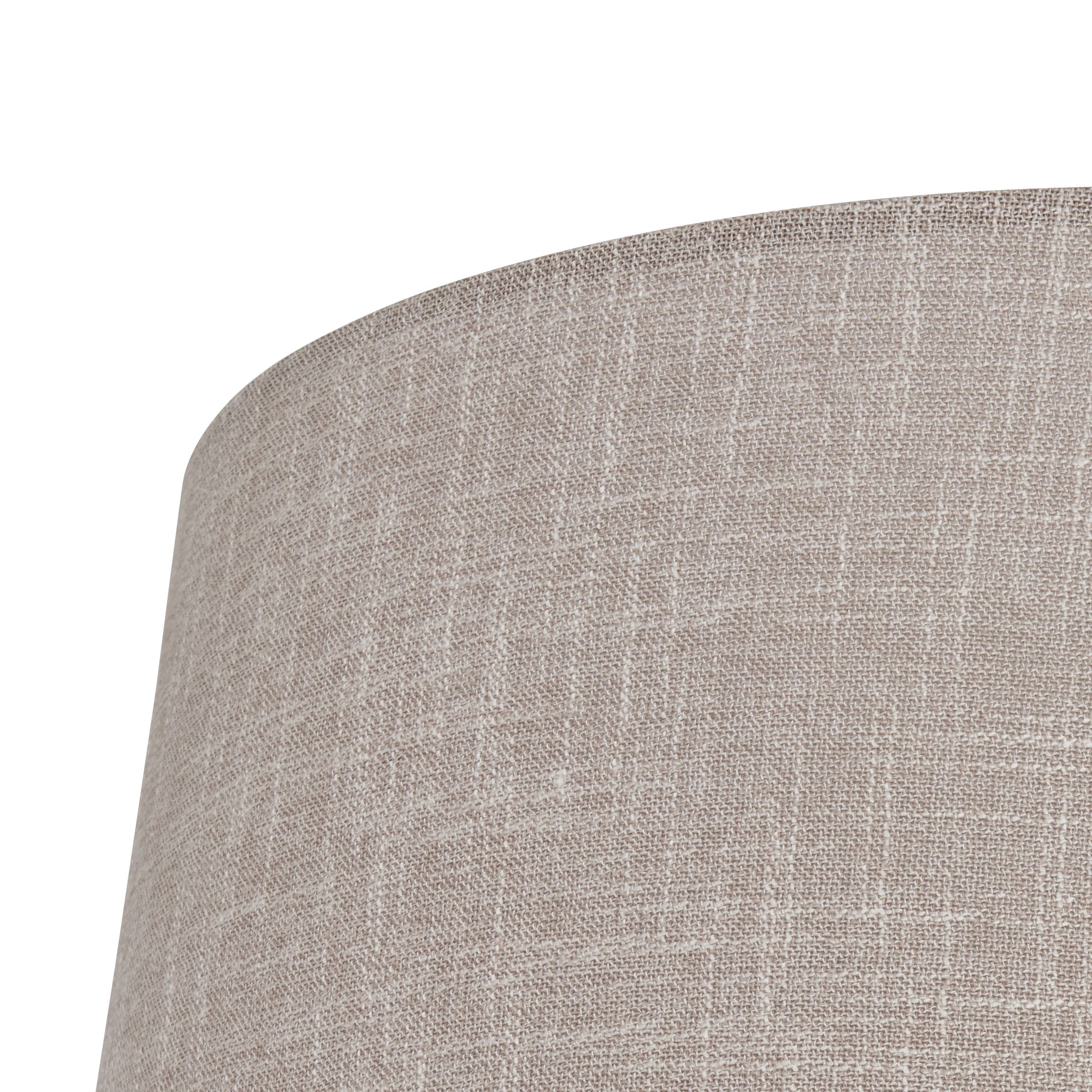 Inlight Petra Light Grey Woven effect Slubby Cylinder Light shade (D)40cm