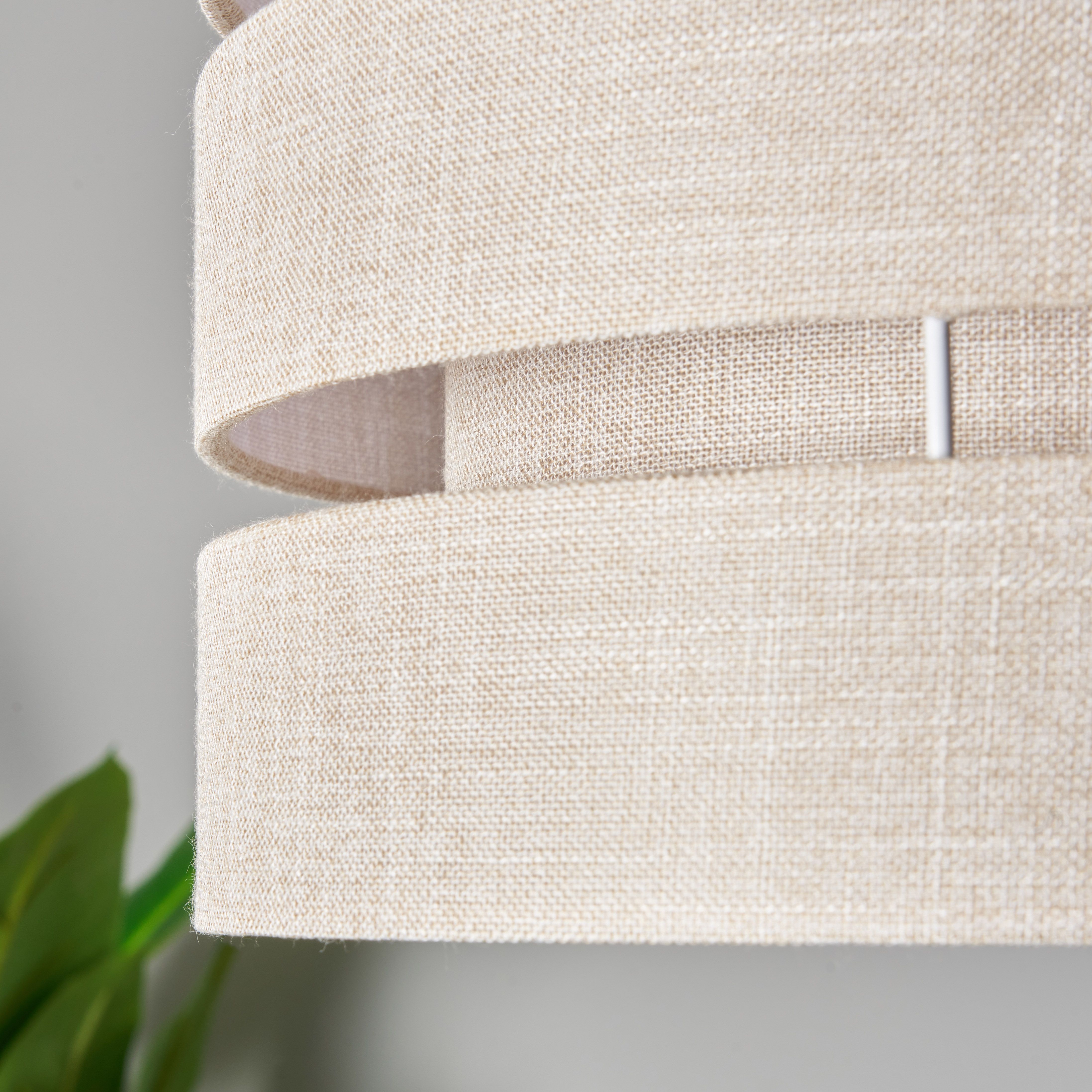 Inlight Petra Natural Woven effect Slubby Cylinder Light shade (D)28cm