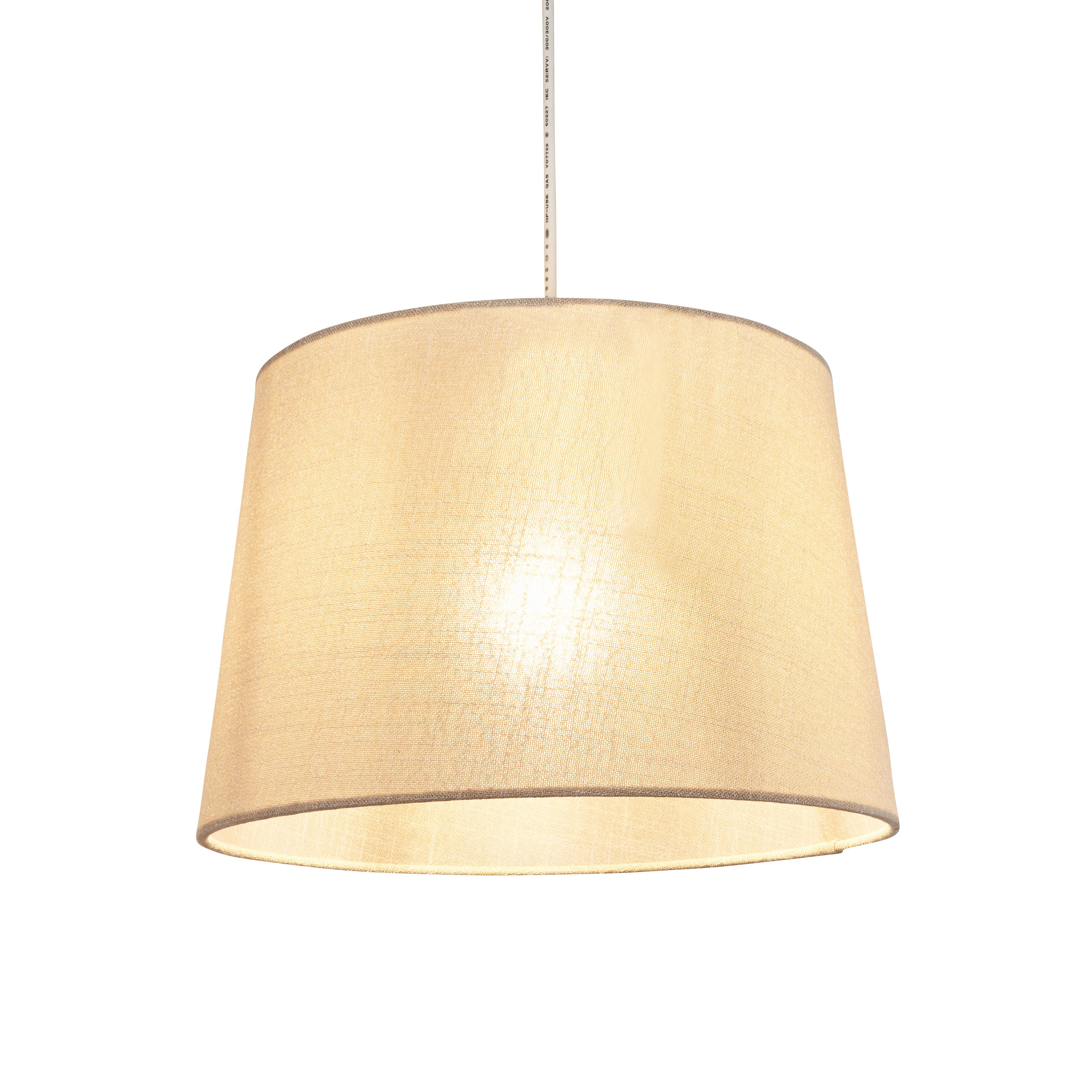 Inlight Petra Natural Woven effect Slubby Cylinder Light shade (D)30cm