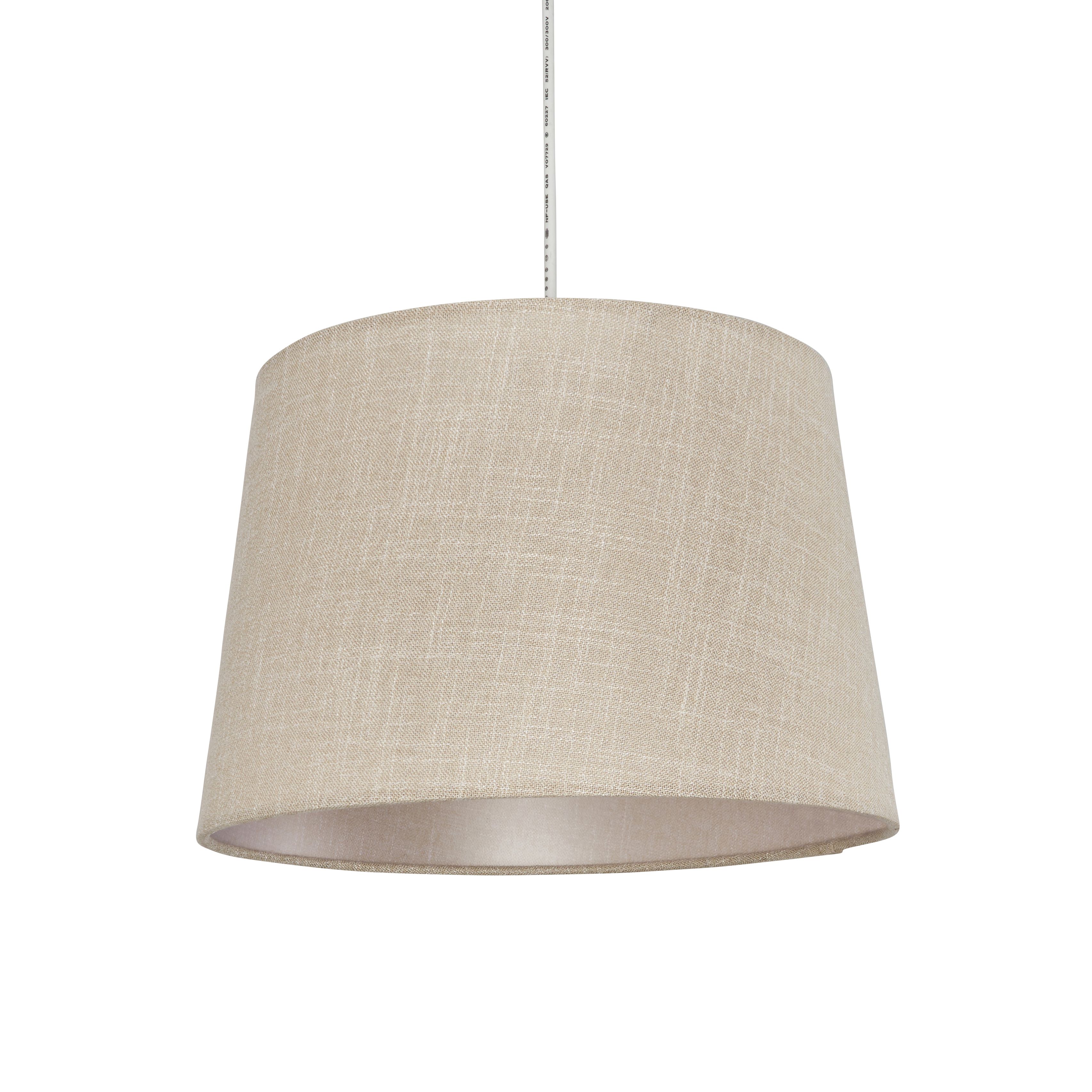 Inlight Petra Natural Woven effect Slubby Cylinder Light shade (D)30cm