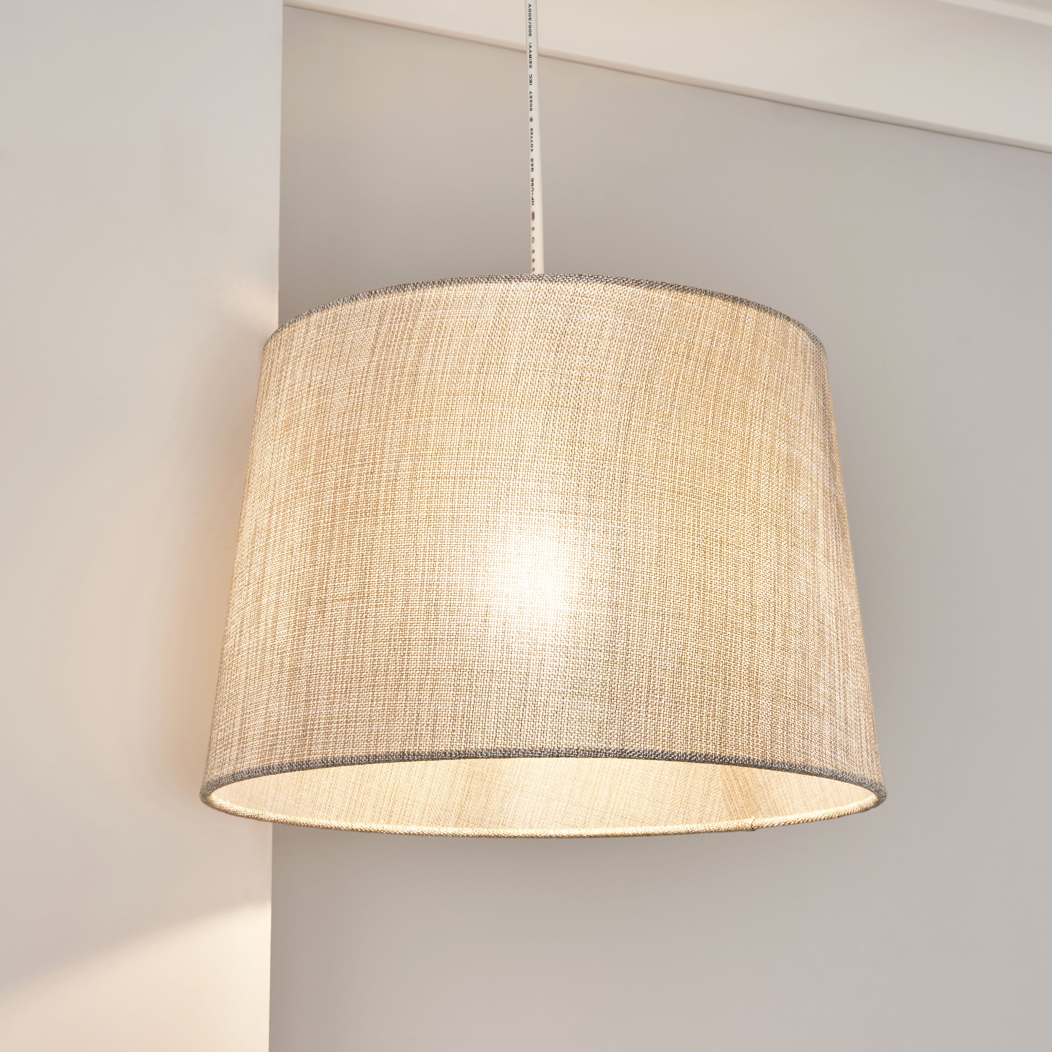 Inlight Ponte Light Grey Metallic effect Contemporary Light shade (D)30cm