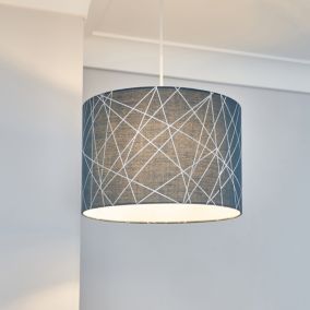 Inlight Printed Blue Foil Lamp shade (D)30cm
