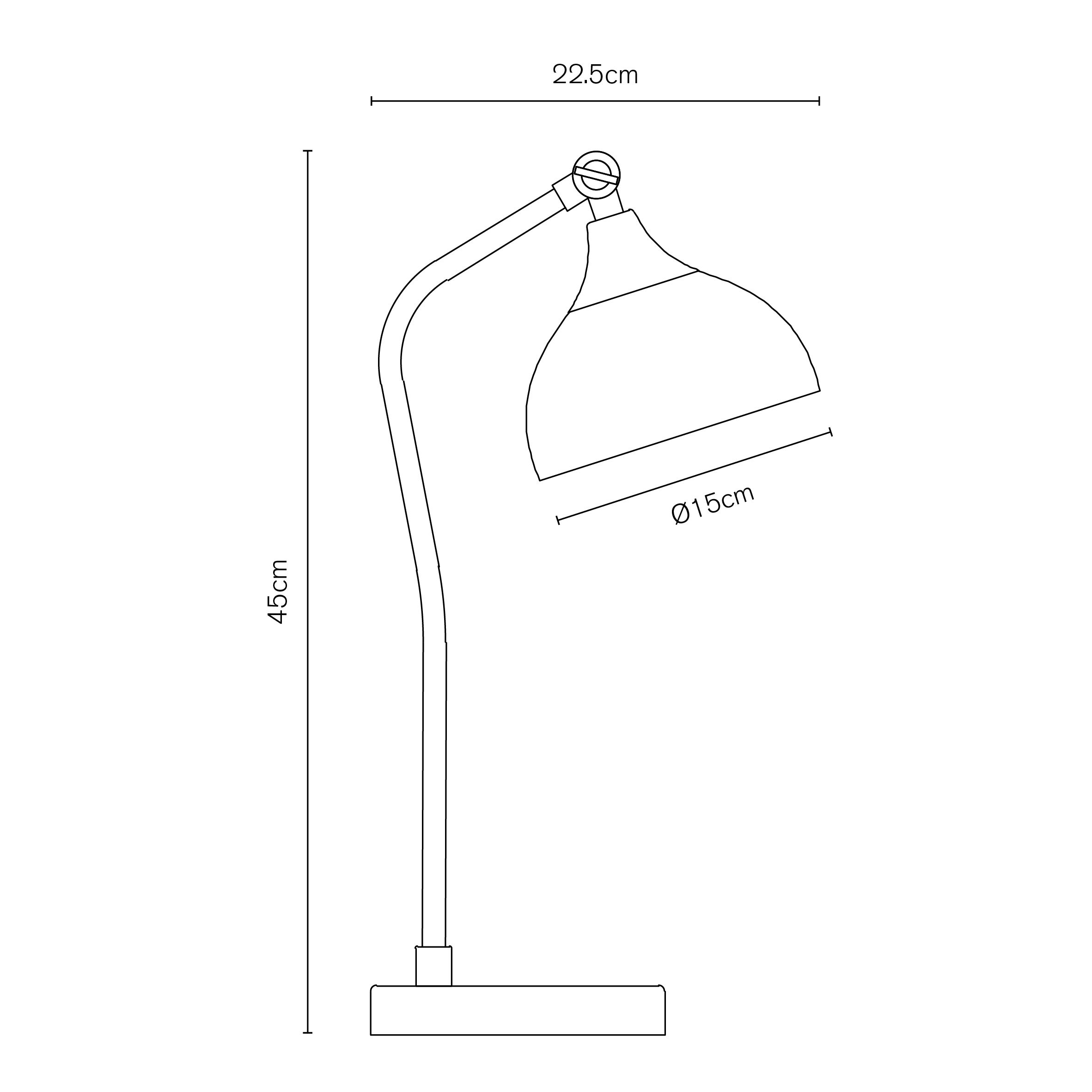 Inlight Rae Round Brushed Satin Clear Brass effect Table lamp