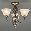 Inlight Rolli Brushed Glass & metal Antique brass effect 3 Lamp Ceiling light
