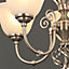 Inlight Rolli Brushed Glass & metal Nickel effect 5 Lamp Ceiling light