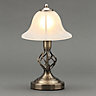 Inlight Rolli Matt Antique brass effect Table lamp
