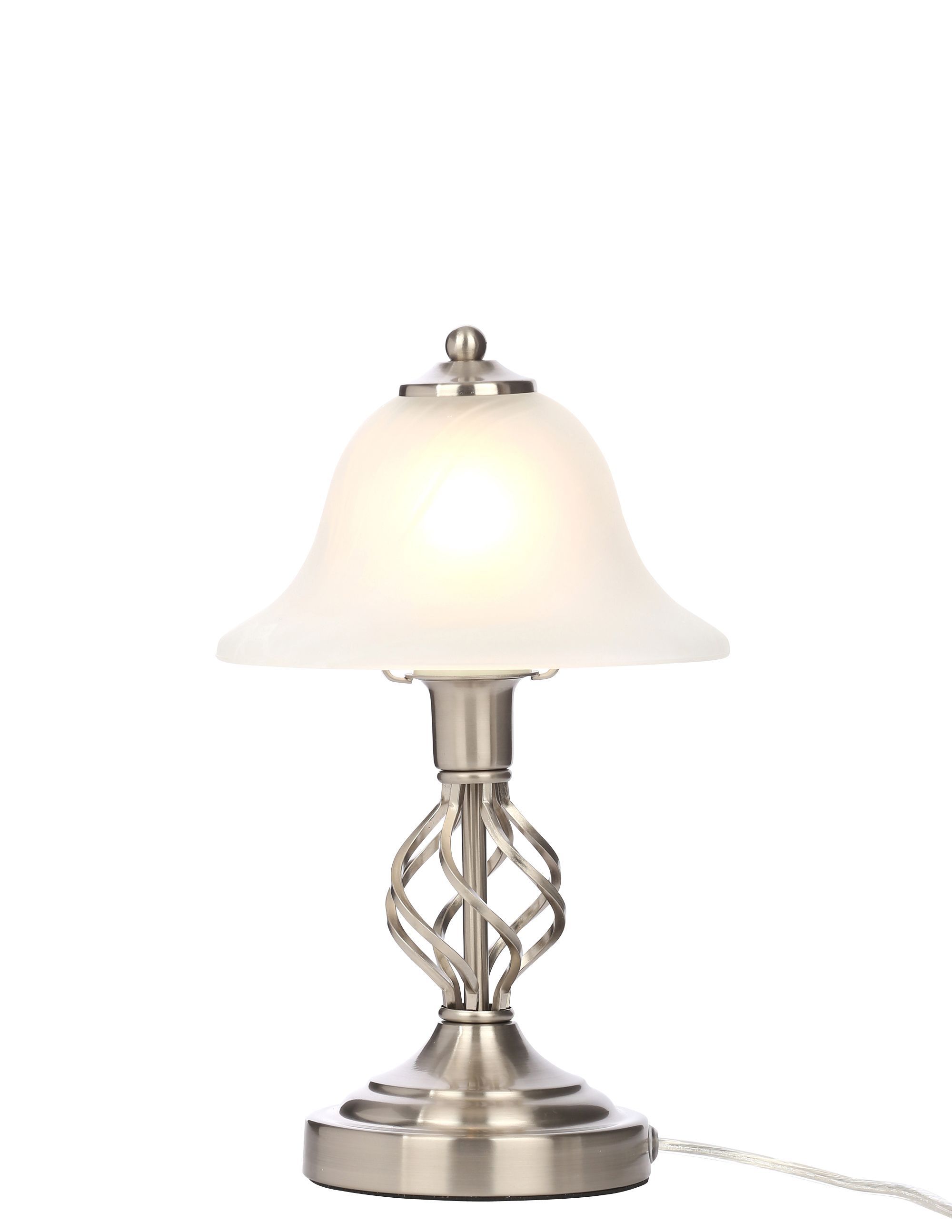 Inlight Rolli Matt Nickel effect Table lamp