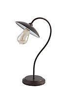 Inlight Rowleys Dome Matt Bronze effect Halogen Table lamp