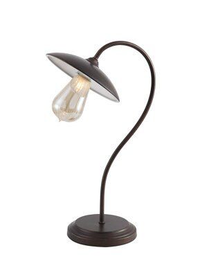 Inlight Rowleys Dome Matt Bronze effect Halogen Table lamp