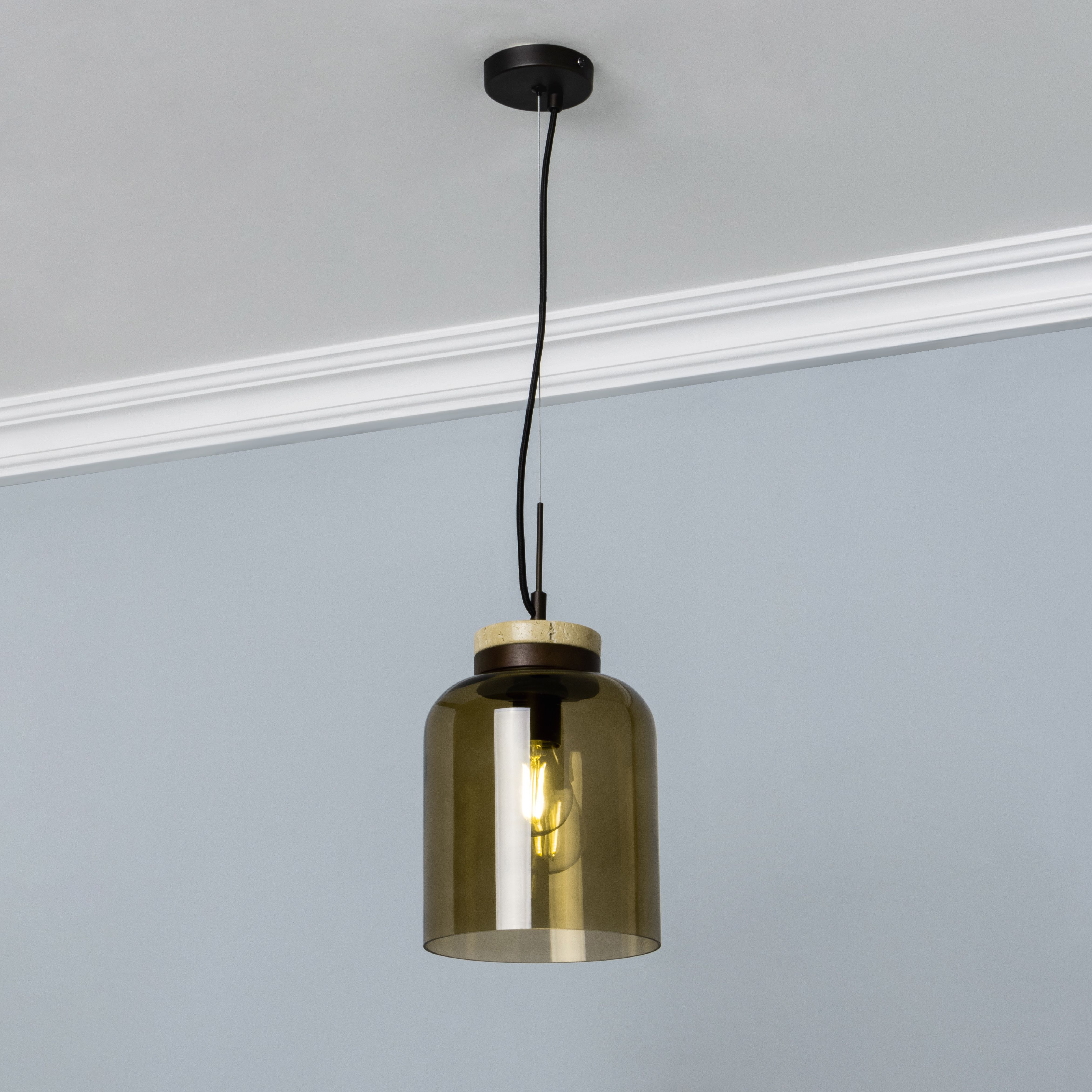 Inlight Rudi Matt Antique Bronze LED Pendant ceiling light, (Dia)200mm
