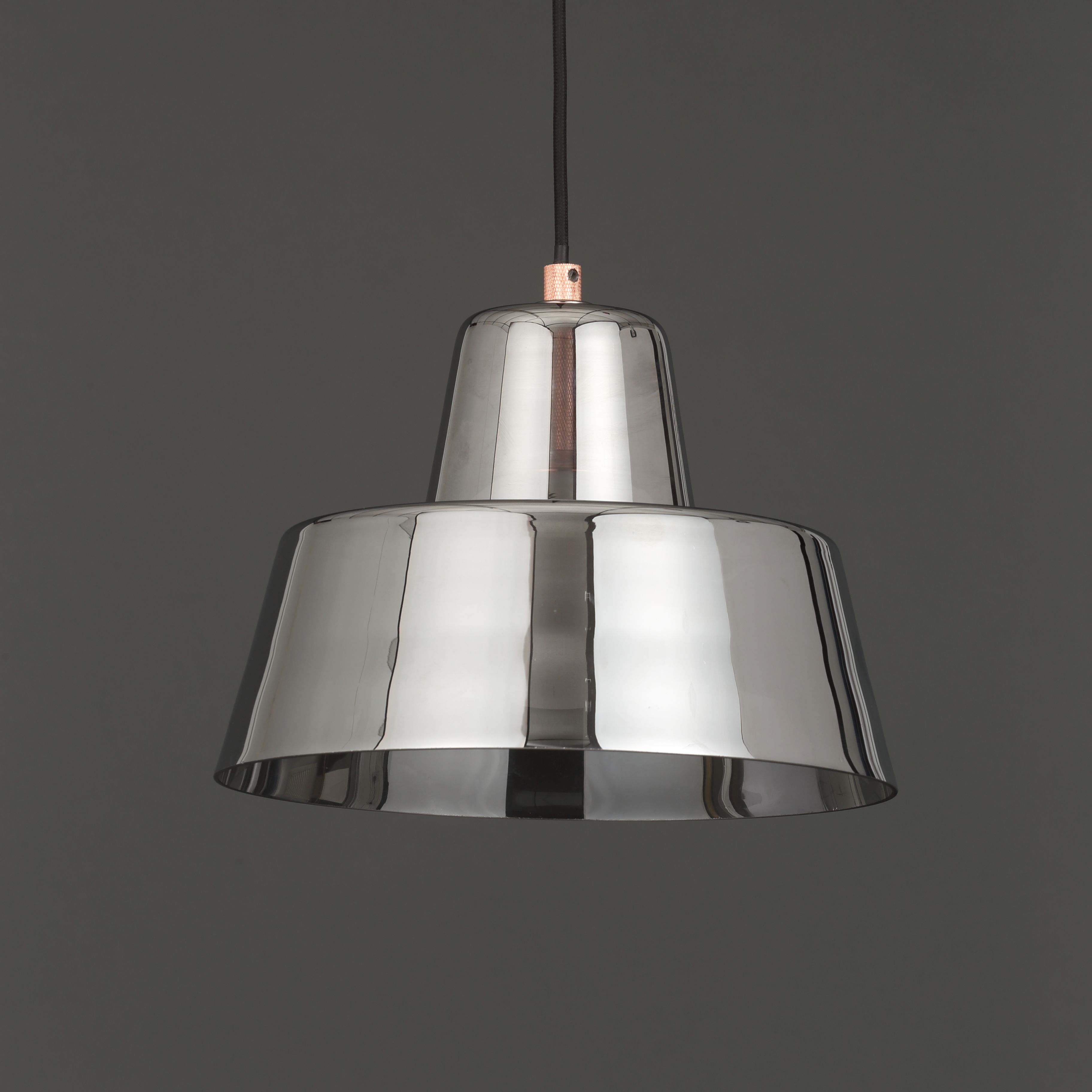 Inlight Sadi Pendant Glass & metal Antique brass effect Ceiling light
