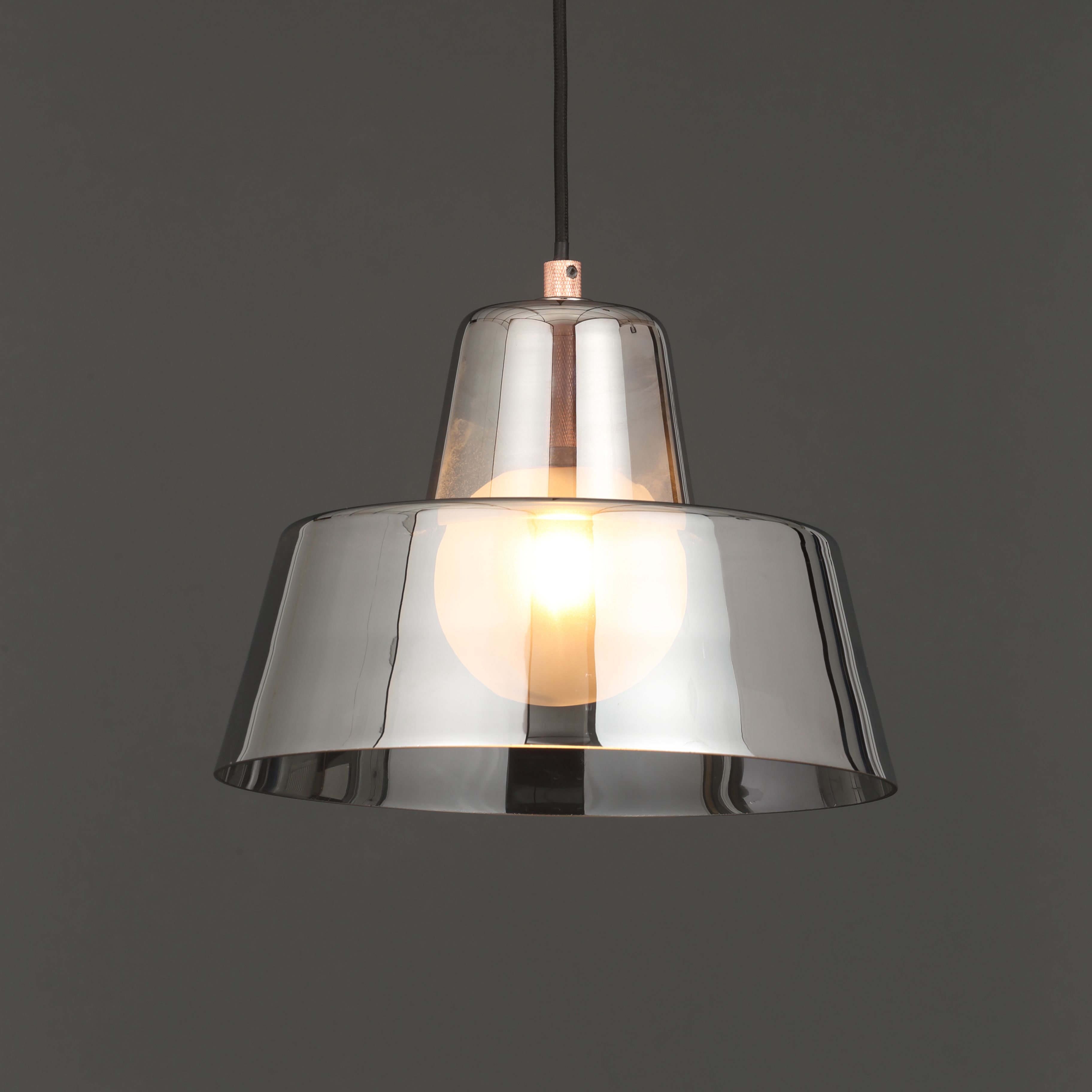Inlight Sadi Pendant Glass & metal Antique brass effect Ceiling light