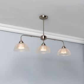 Inlight Satin Nickel effect LED Pendant ceiling light, (Dia)800mm