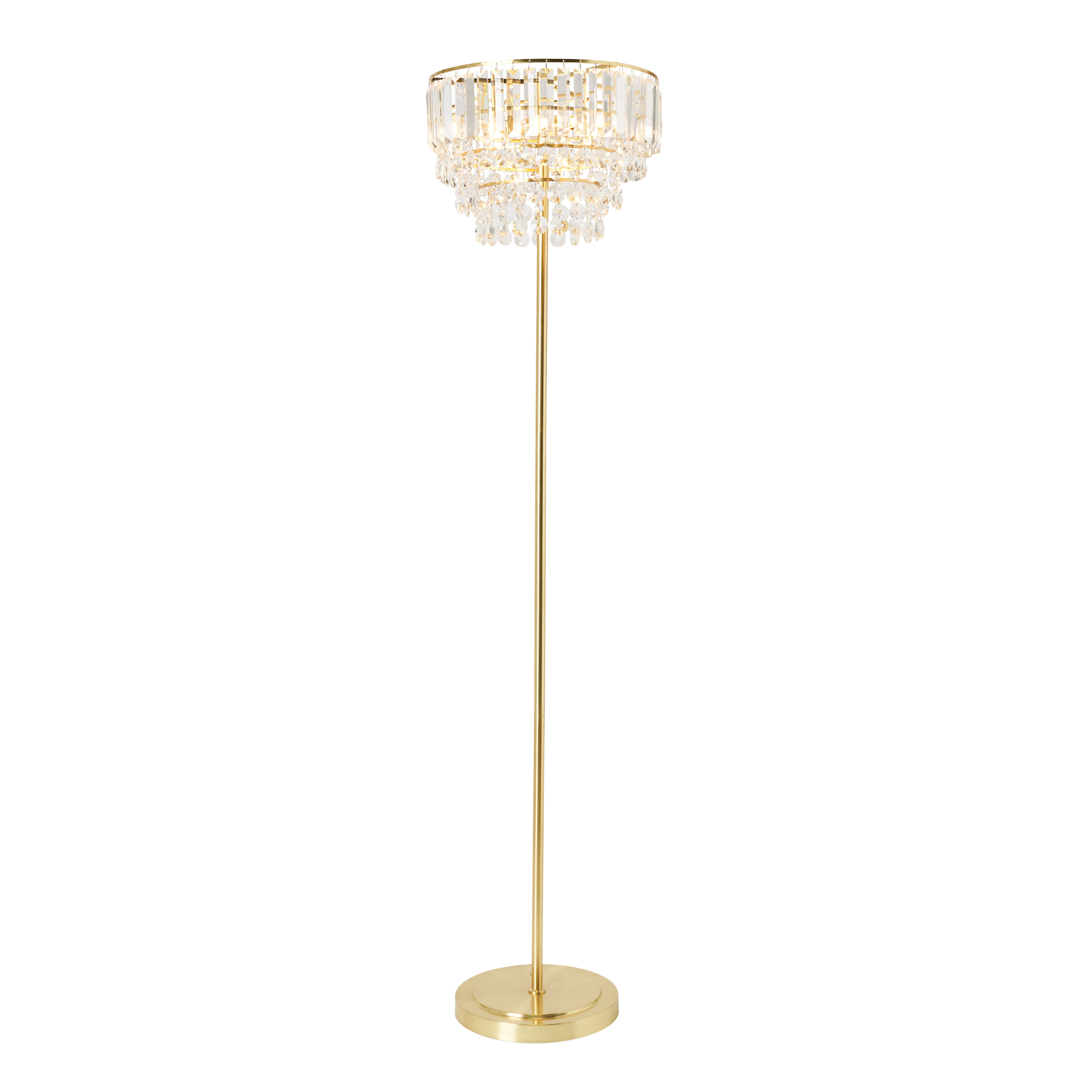 Inlight Sobra Satin Brass effect 3 Lights LED Floor lamp