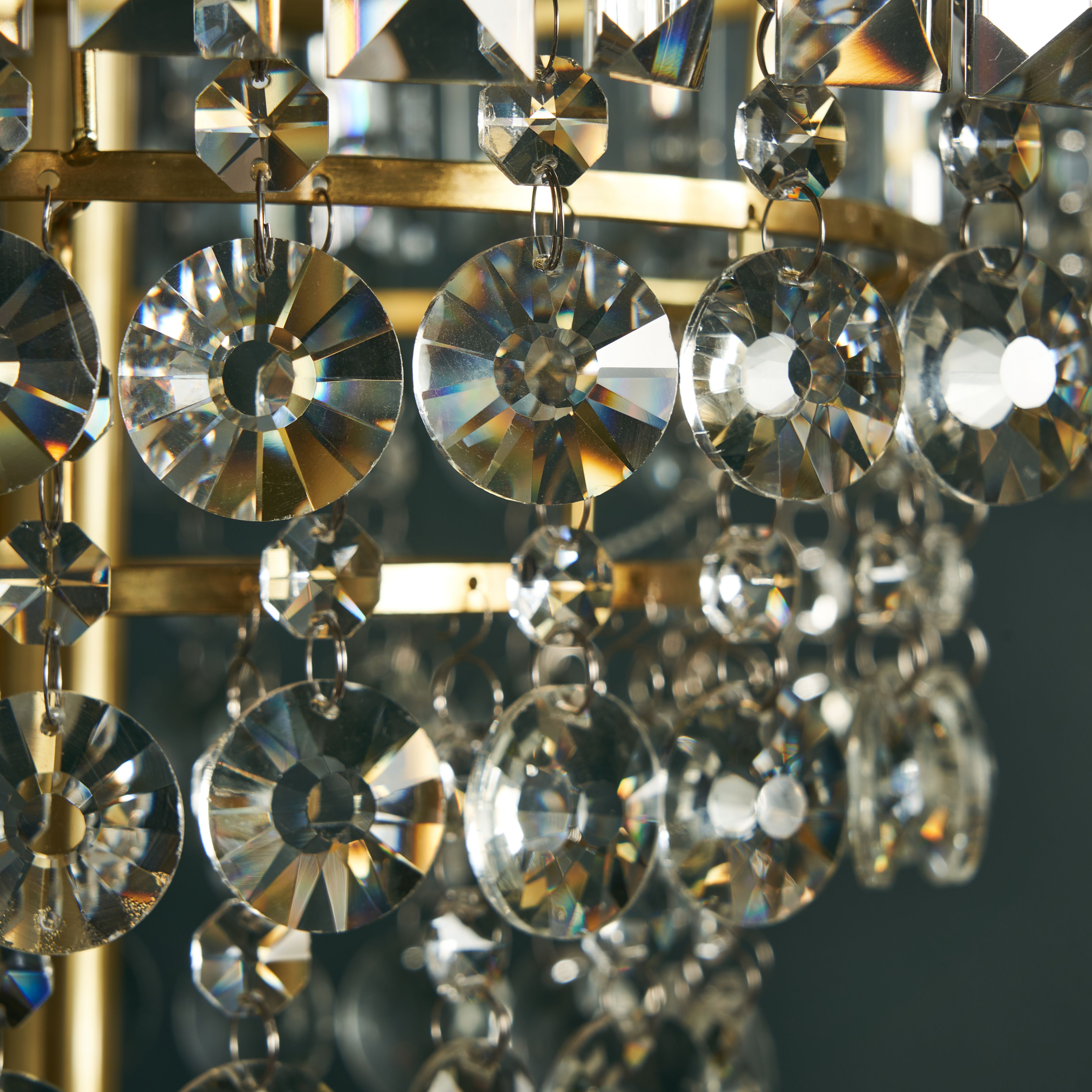 Inlight Sobra Satin Brass effect 3 Lights LED Floor lamp
