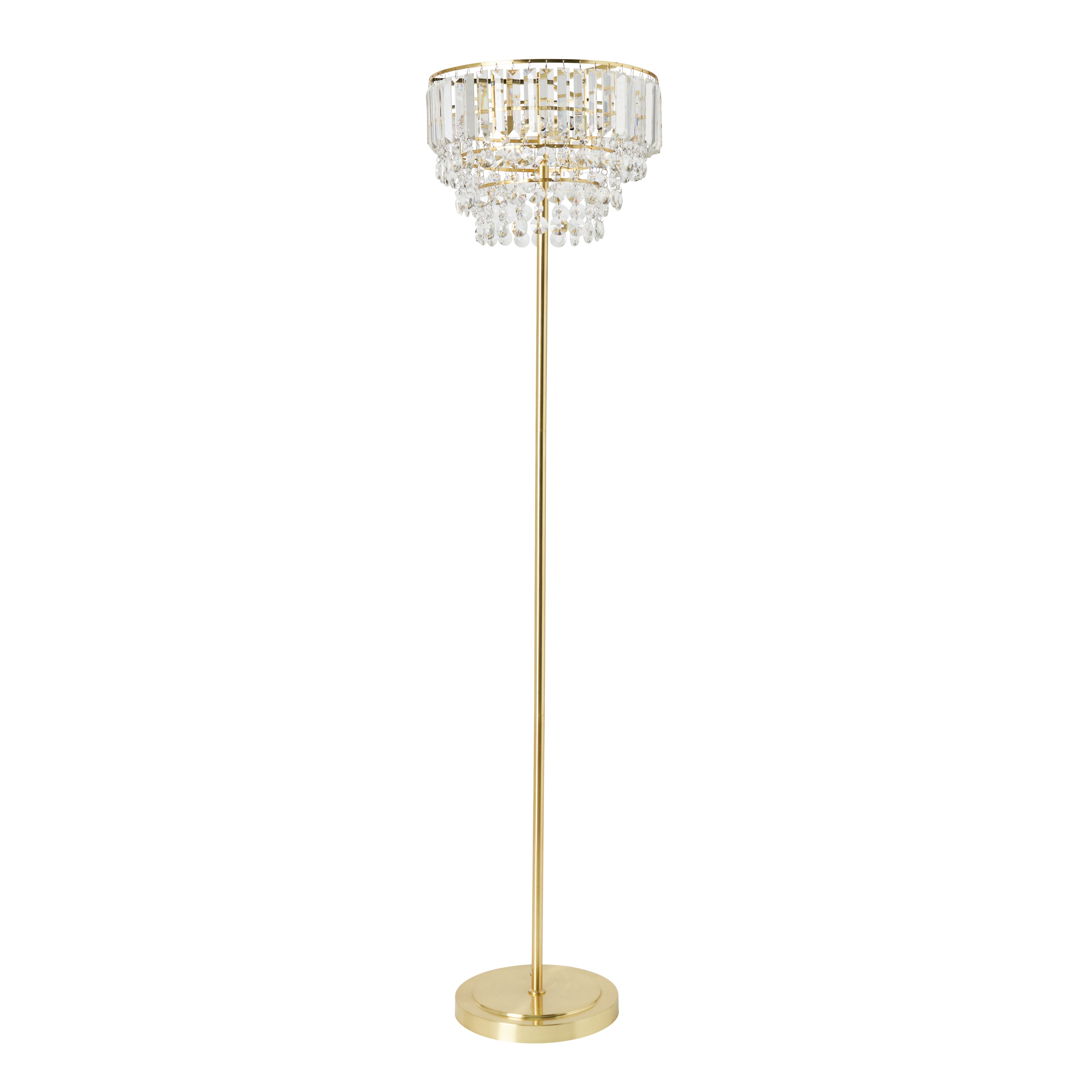 Inlight Sobra Satin Brass effect 3 Lights LED Floor lamp