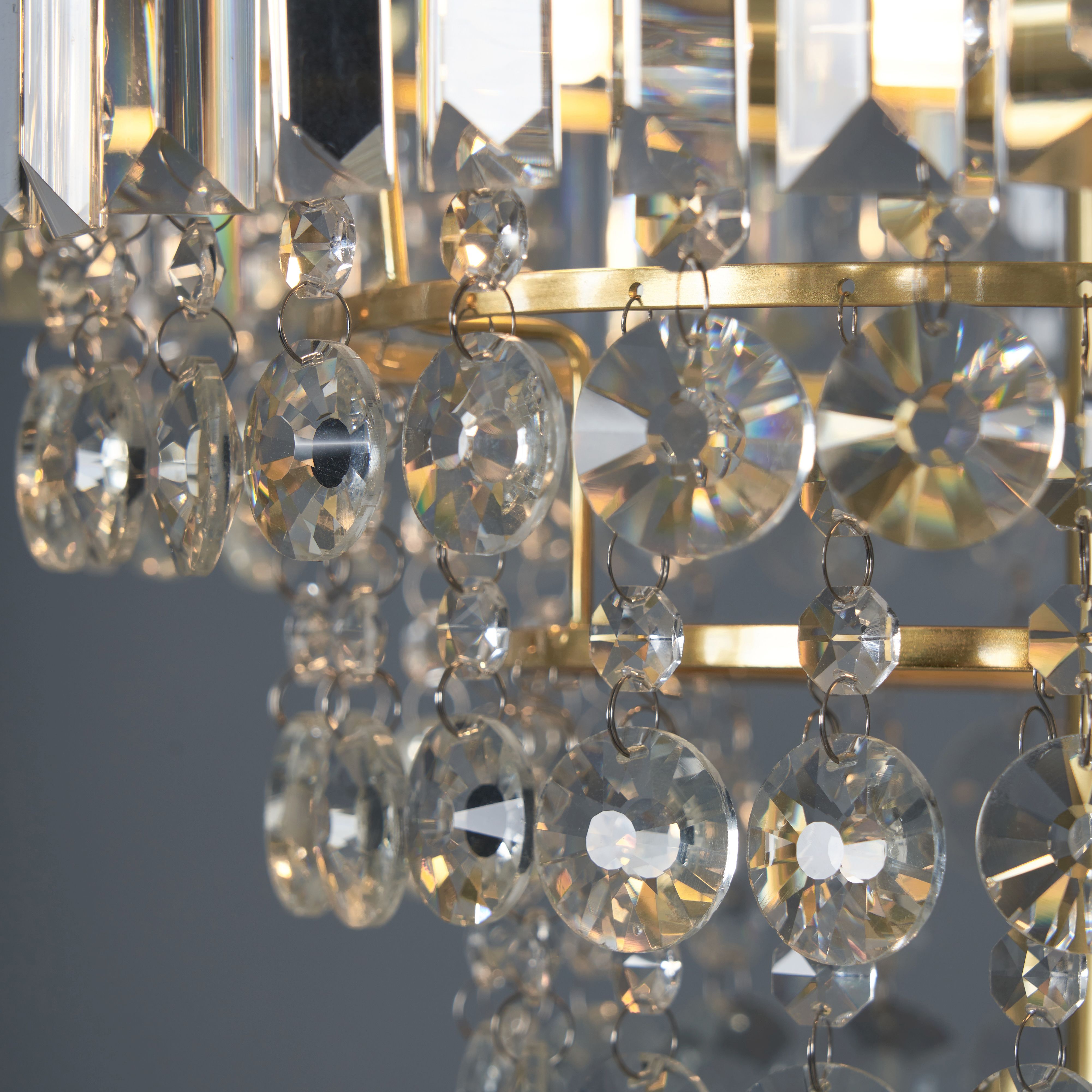 Inlight Sobra Satin Brass effect 3 Lights LED Floor lamp