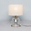 Inlight Sofy Satin Nickel effect Round Table lamp