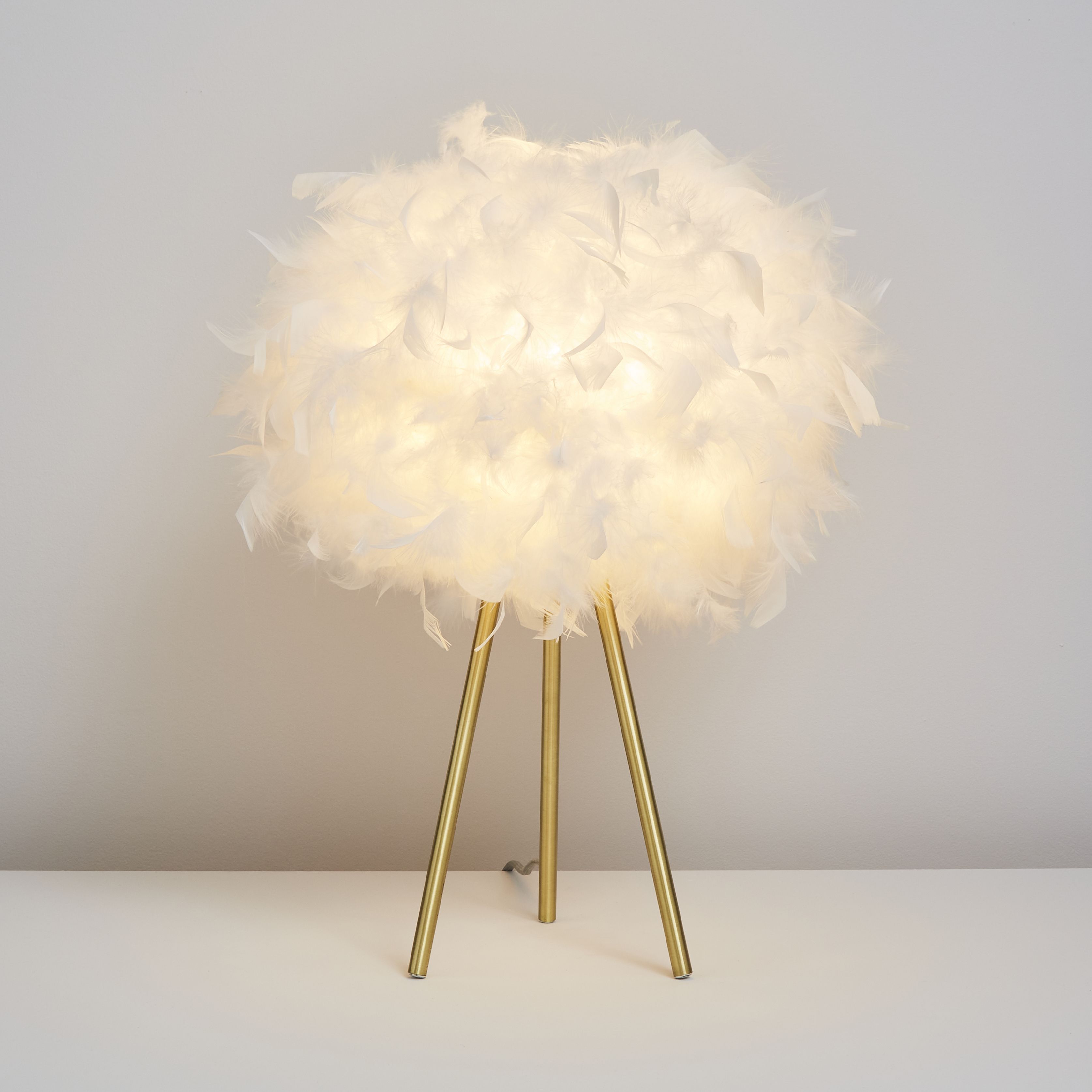 Table on sale lamp feather