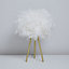 Inlight Sylvia Feather Polished White Round Table lamp